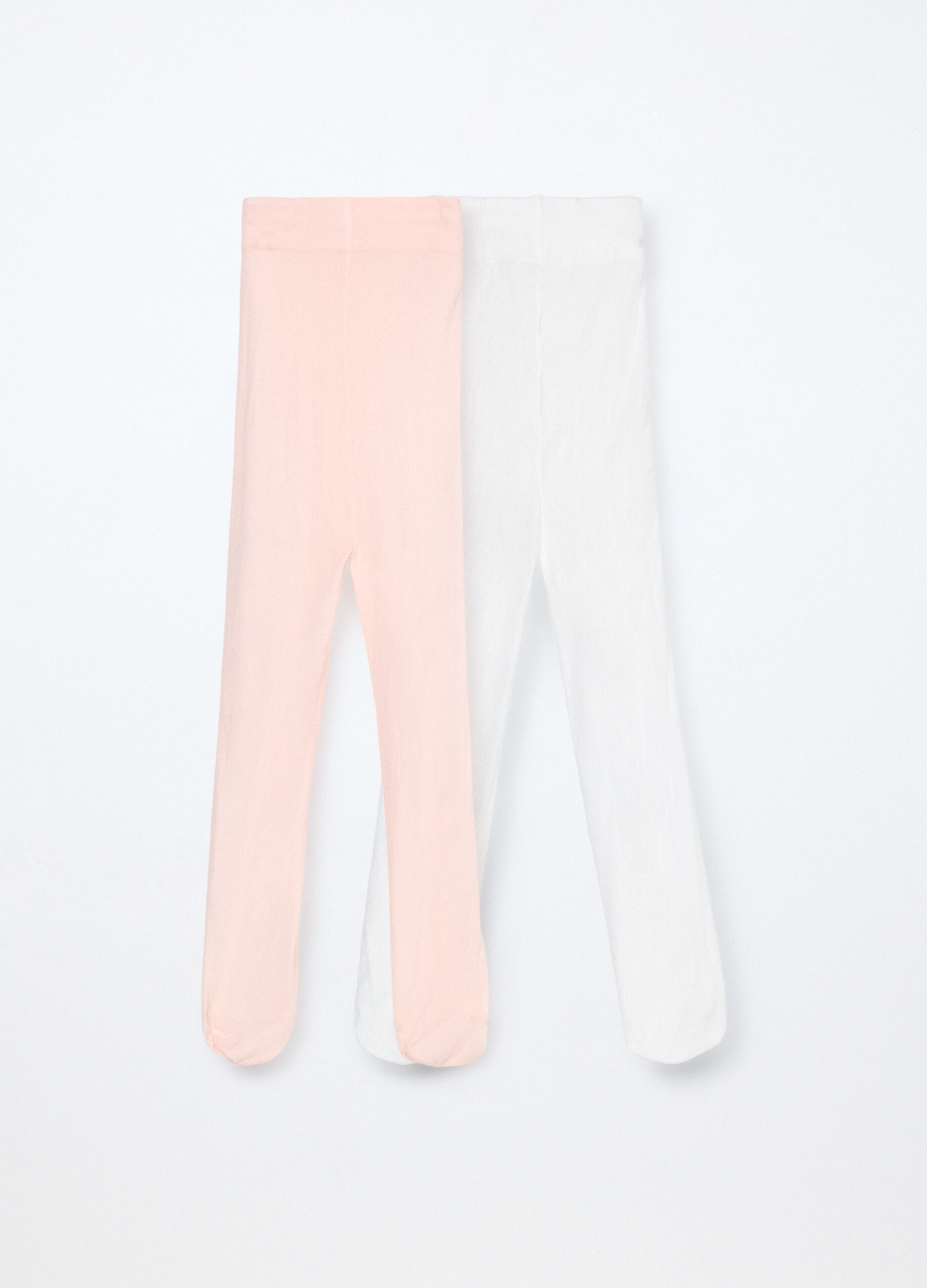 Pack 2 collant in tessuto stretch Made in Italy neonata_0