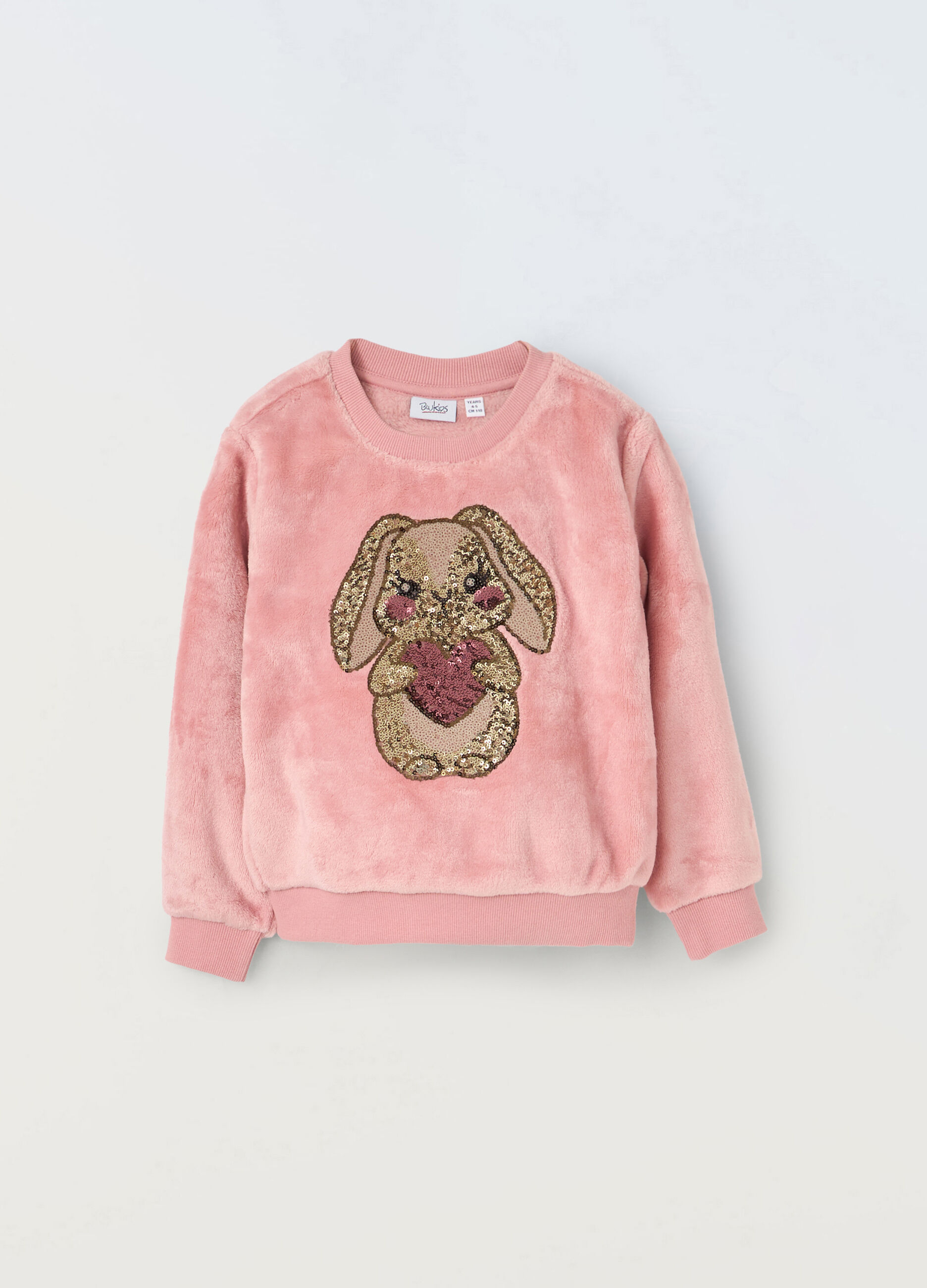 Felpa in pile con paillettes bambina_0