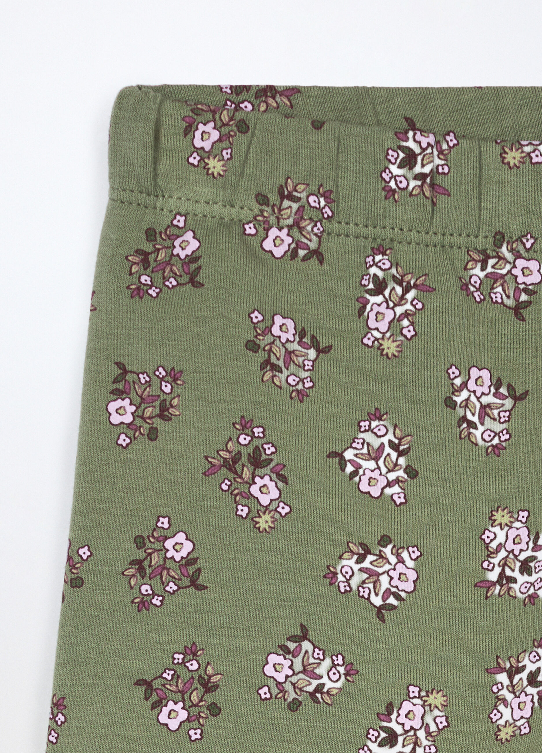 Leggings in cotone fleece stretch neonata_2