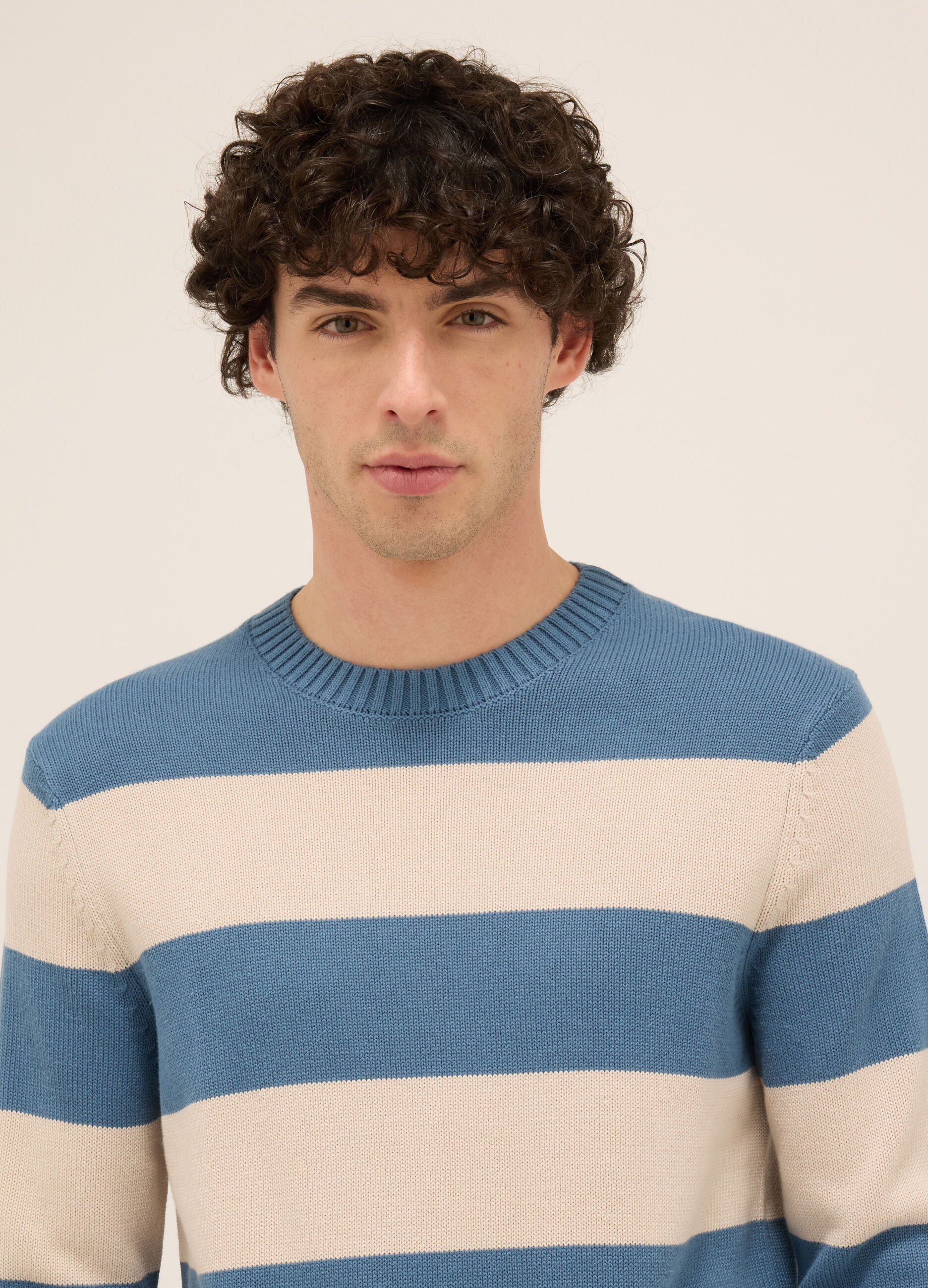 Maglione girocollo in misto cotone uomo_2