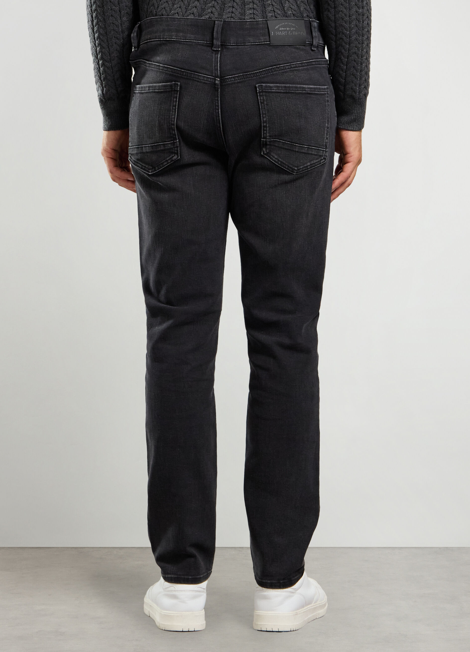 Jeans slim fit in denim di cotone stretch uomo_1