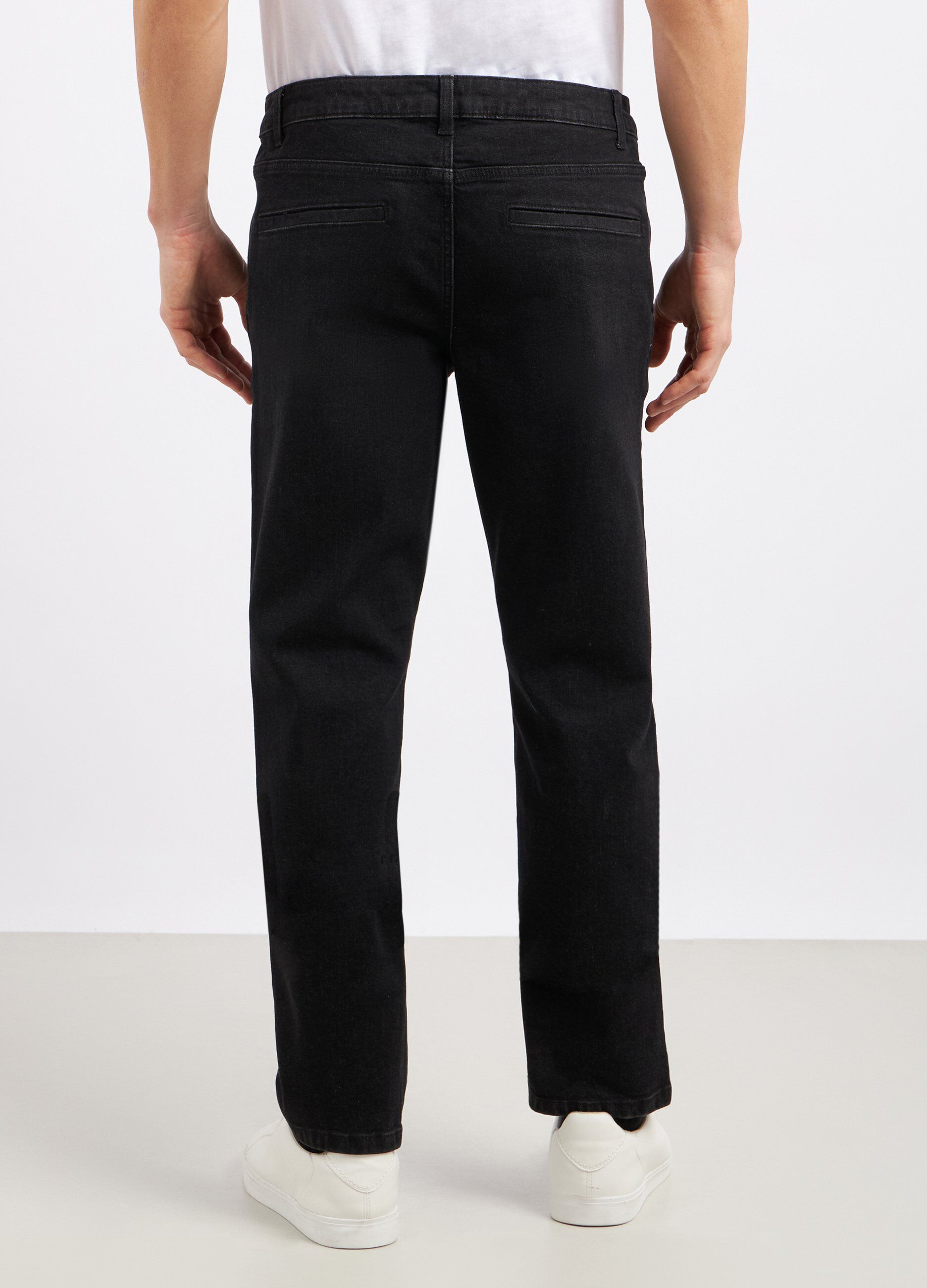 Pantaloni in denim di cotone stretch uomo_1