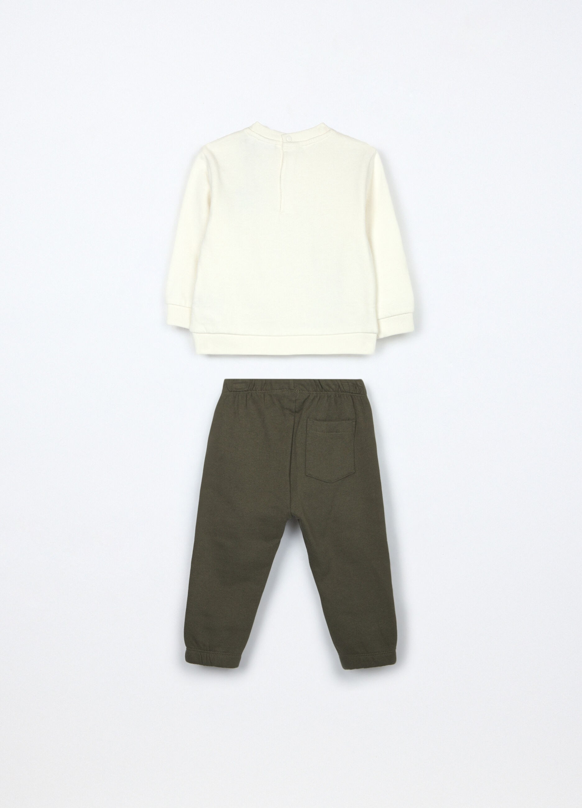 Jogging set in puro cotone fleece neonato_1