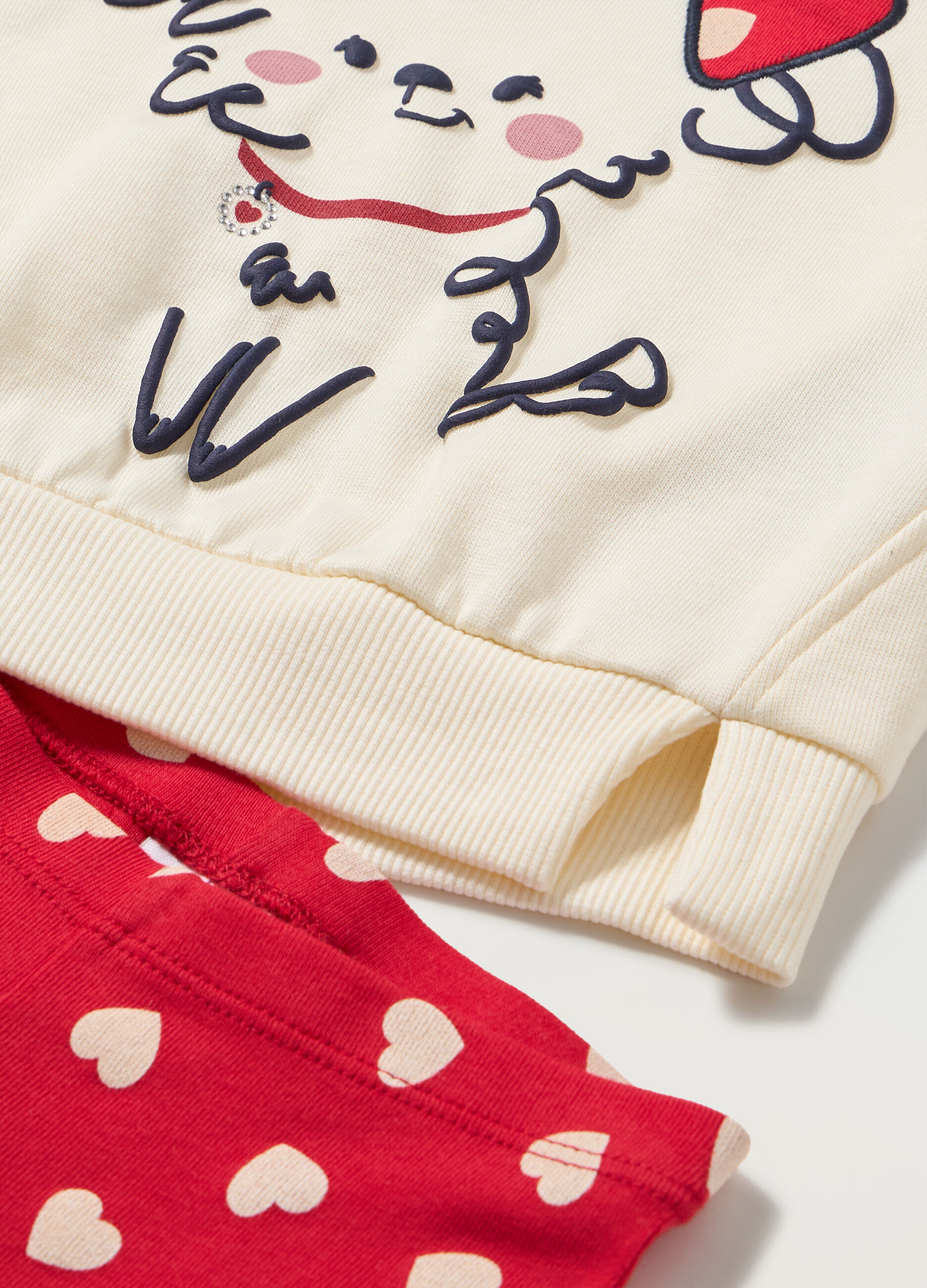 Jogging set in puro cotone neonata_1