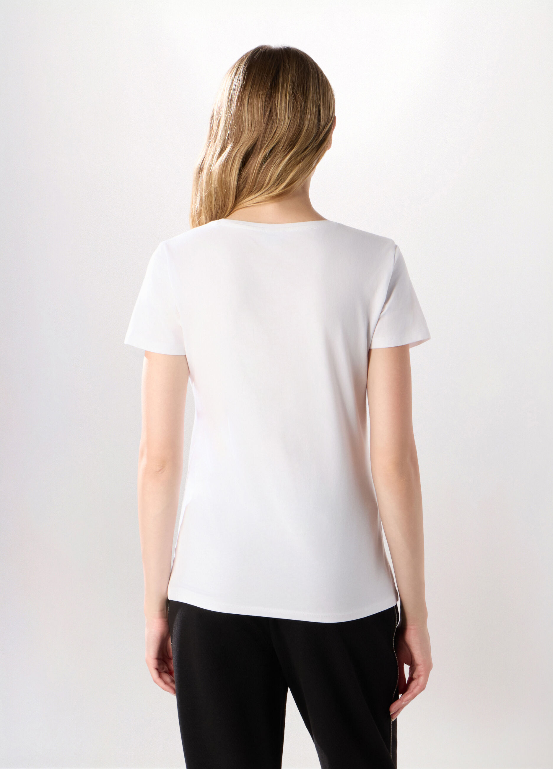 T-shirt in cotone stretch Holistic fitness donna_1