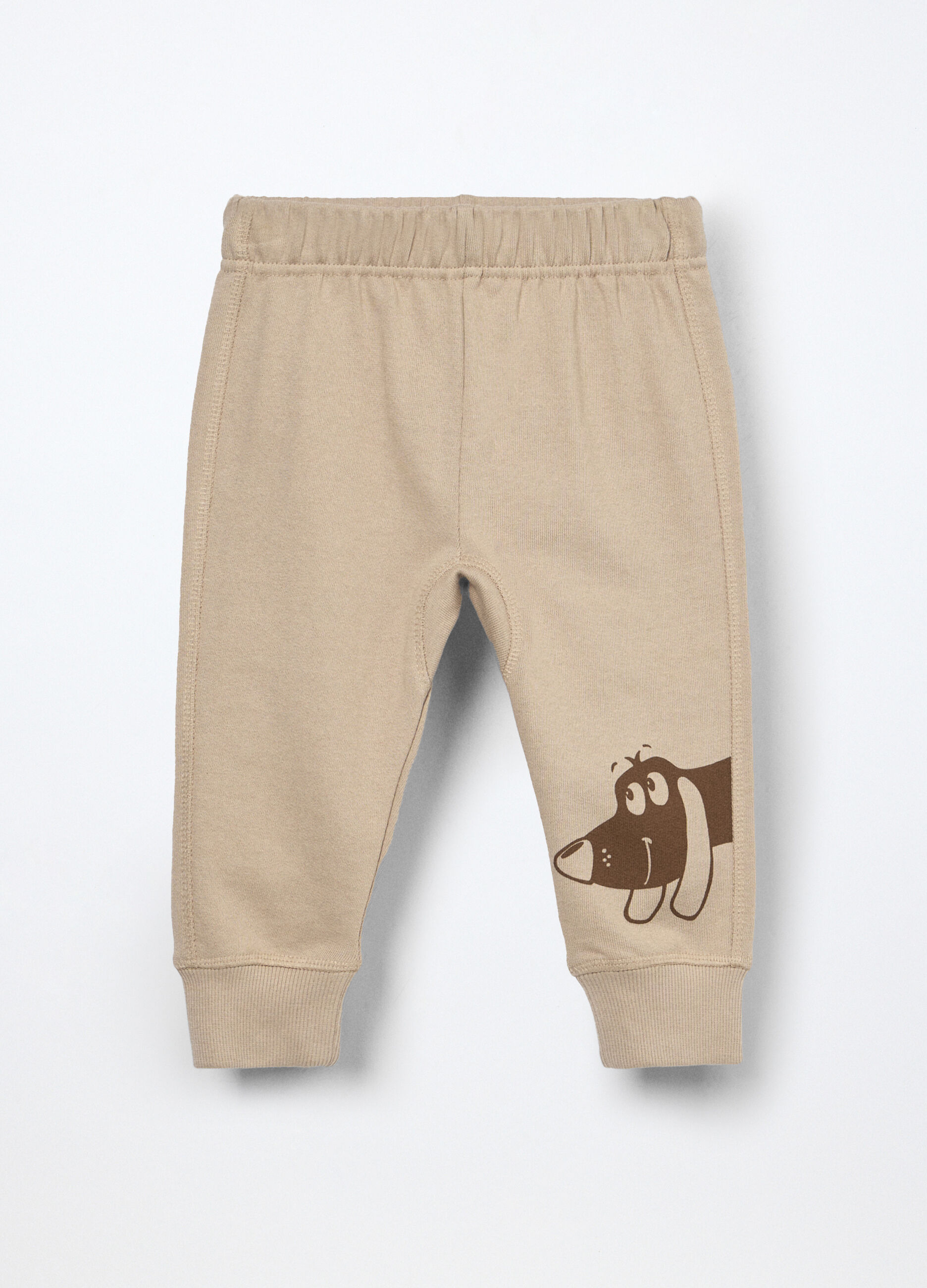 Jogger in french terry di puro cotone neonato_0