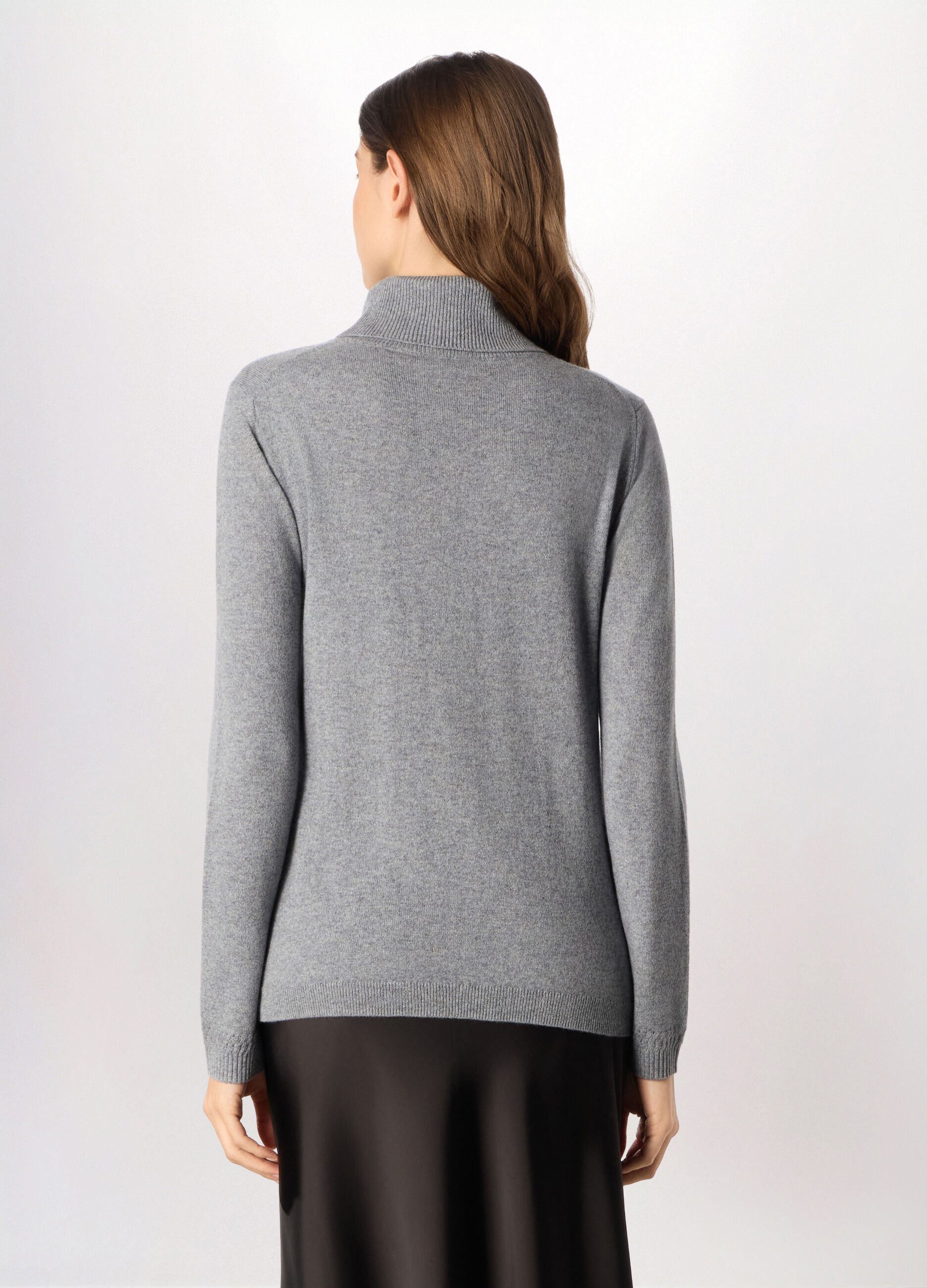 Maglione a collo alto in puro cashmere donna_1