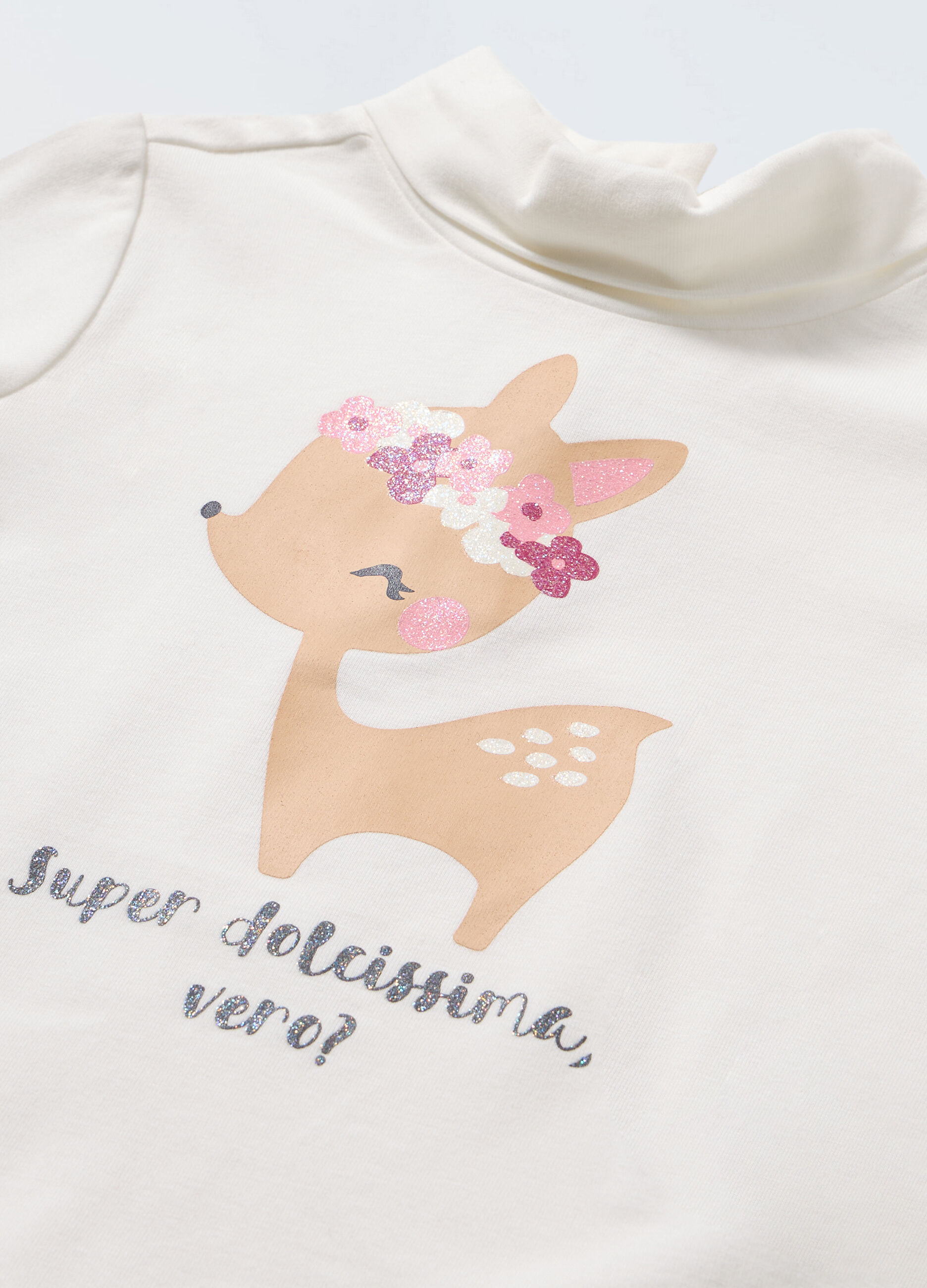 T-shirt in jersey di cotone stretch neonata_1