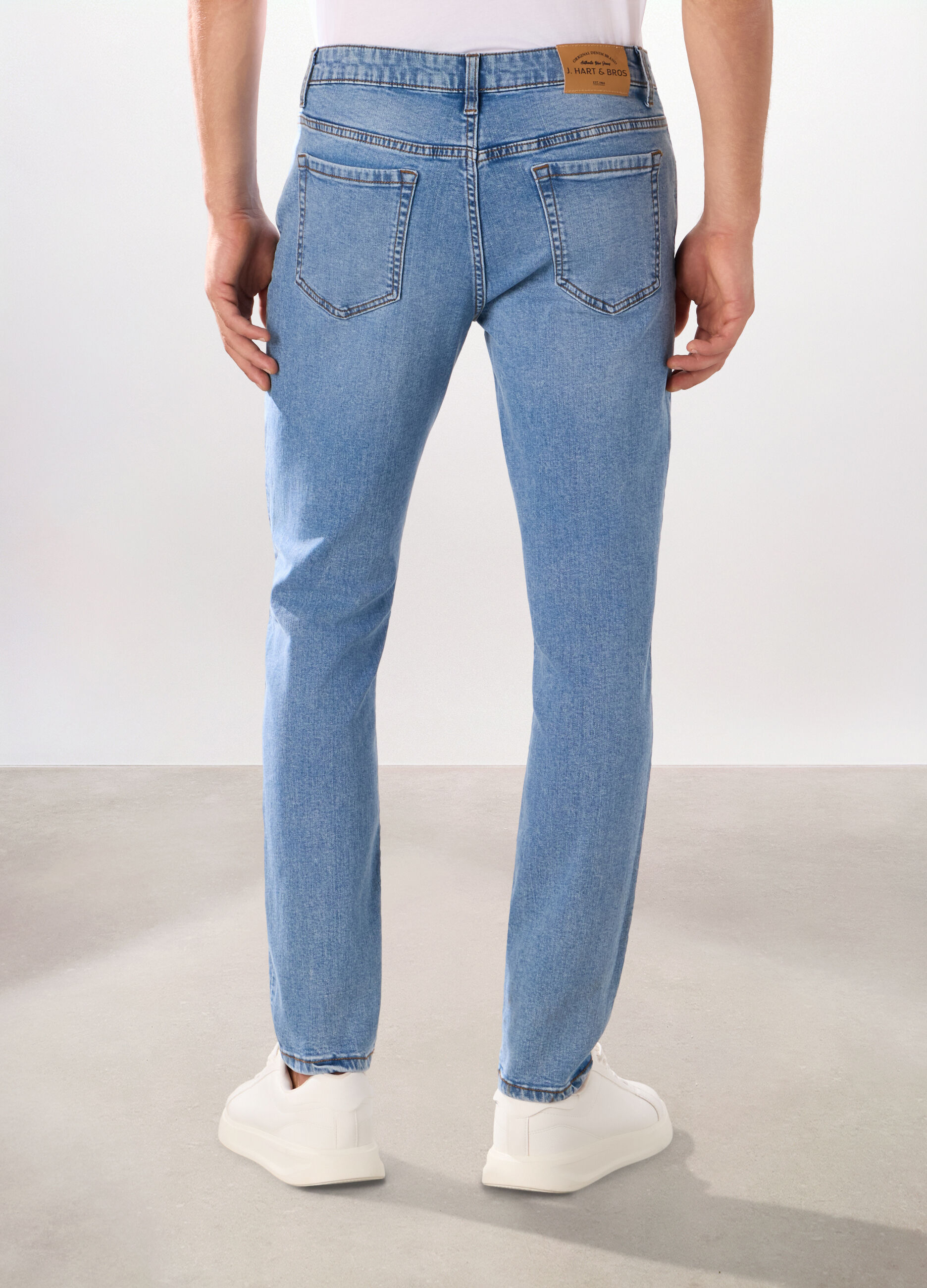 Jeans 5 tasche slim fit in cotone stretch_1