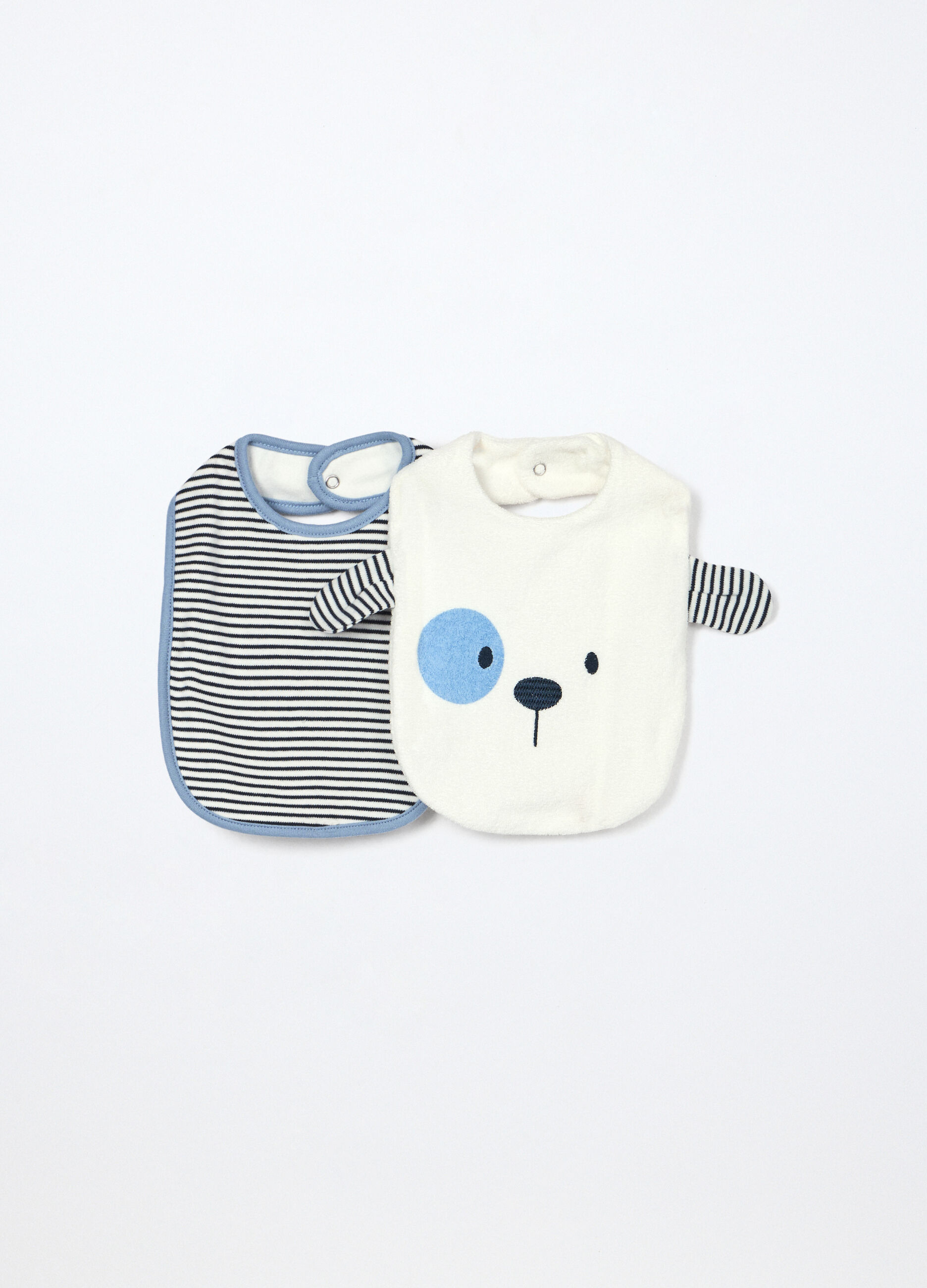 Pack 2 bavaglini in spugna di puro cotone _0