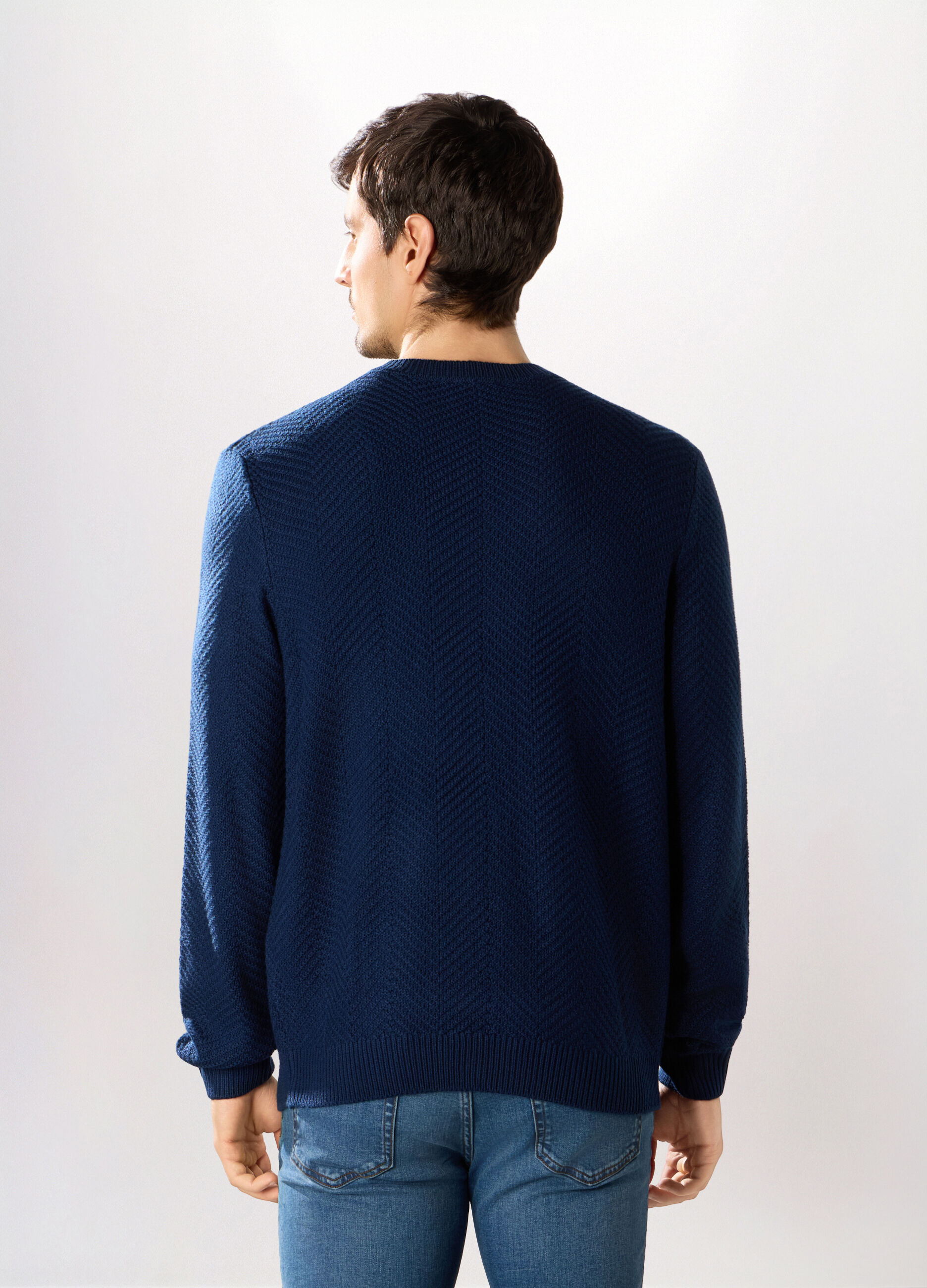 Maglione girocollo chevron uomo_1