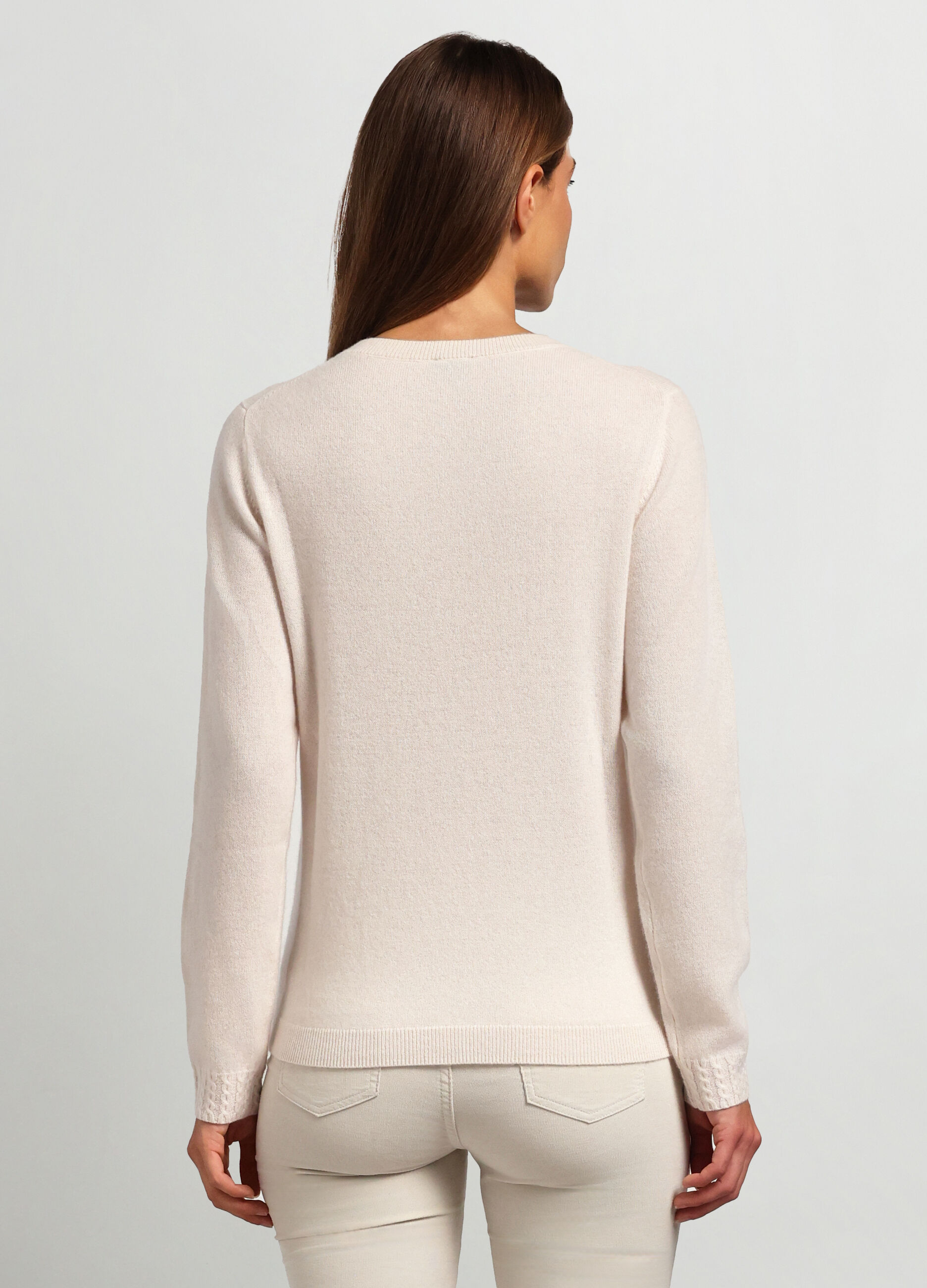 Girocollo tricot in puro cashmere donna_1