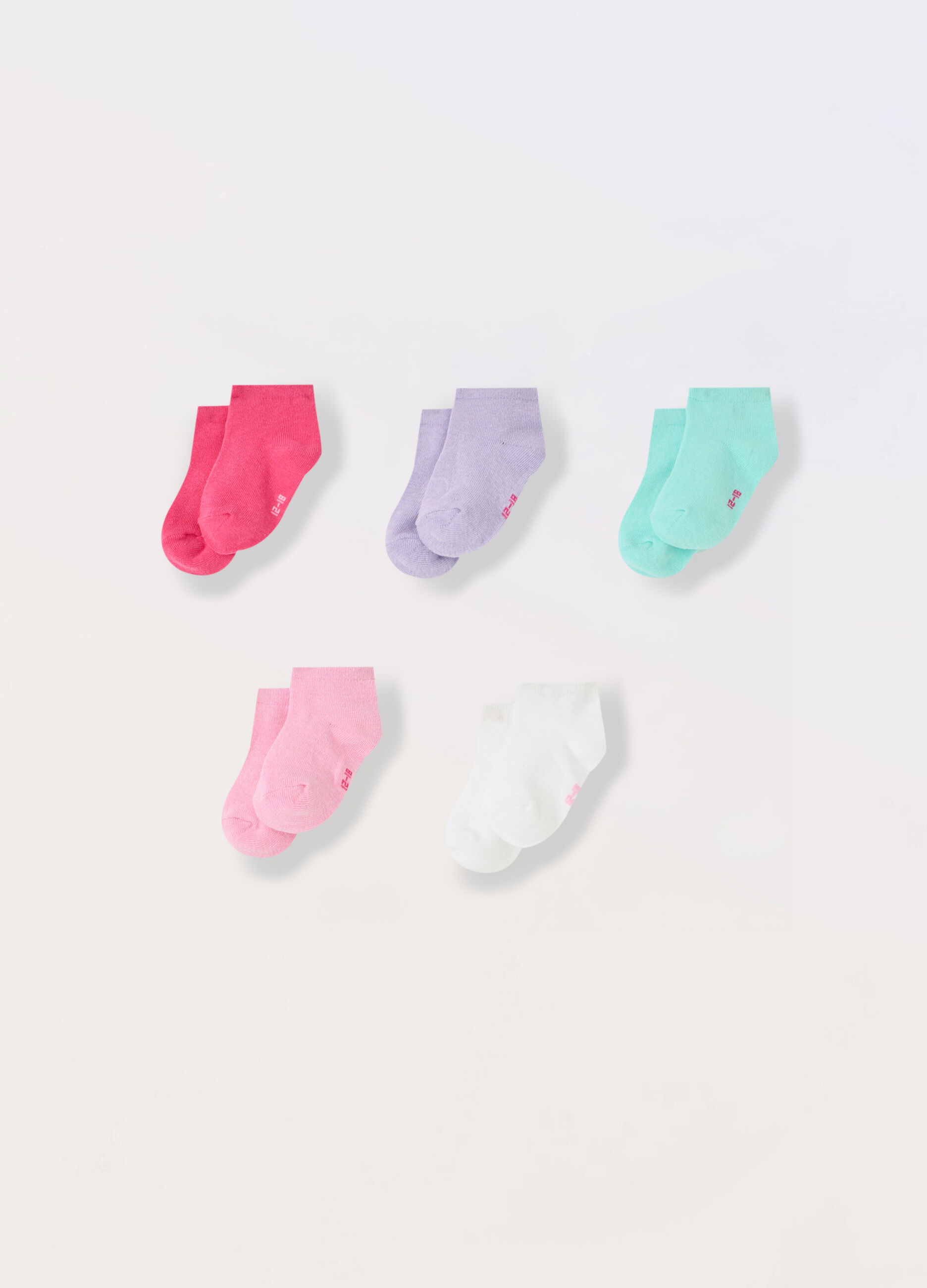 Pack 5 calze corte misto cotone neonata_0