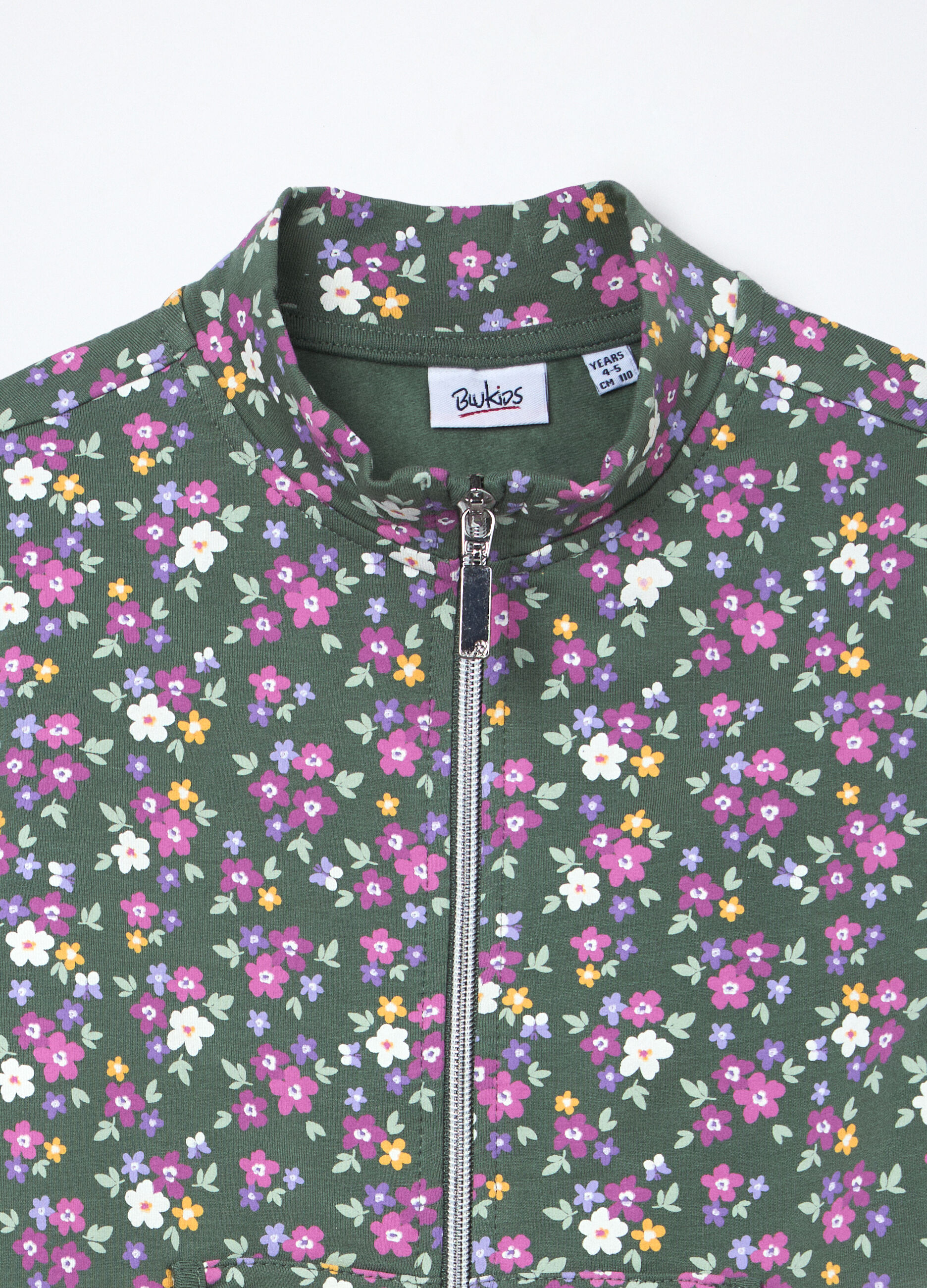 Felpa in french terry di cotone stretch bambina_2