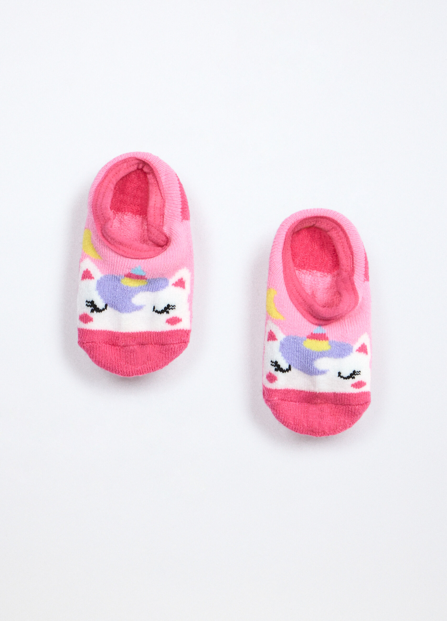 Scarpine antiscivolo in spugna misto cotone neonata_1