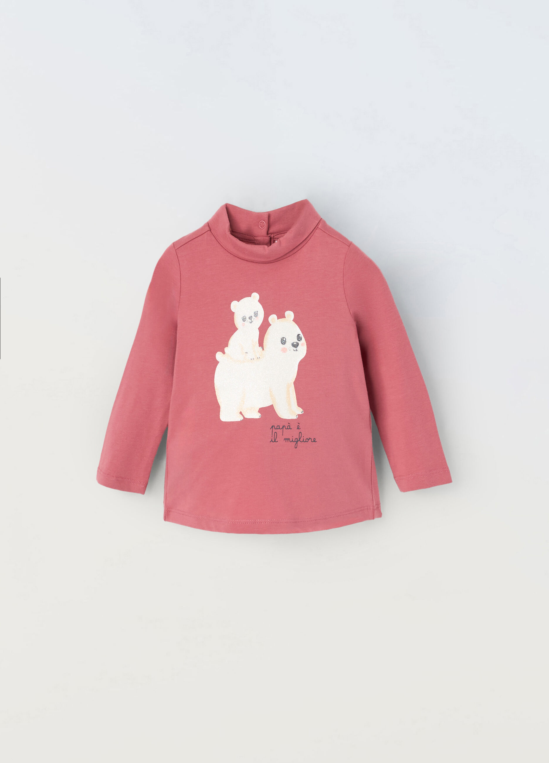 T-shirt in cotone stretch neonata_0