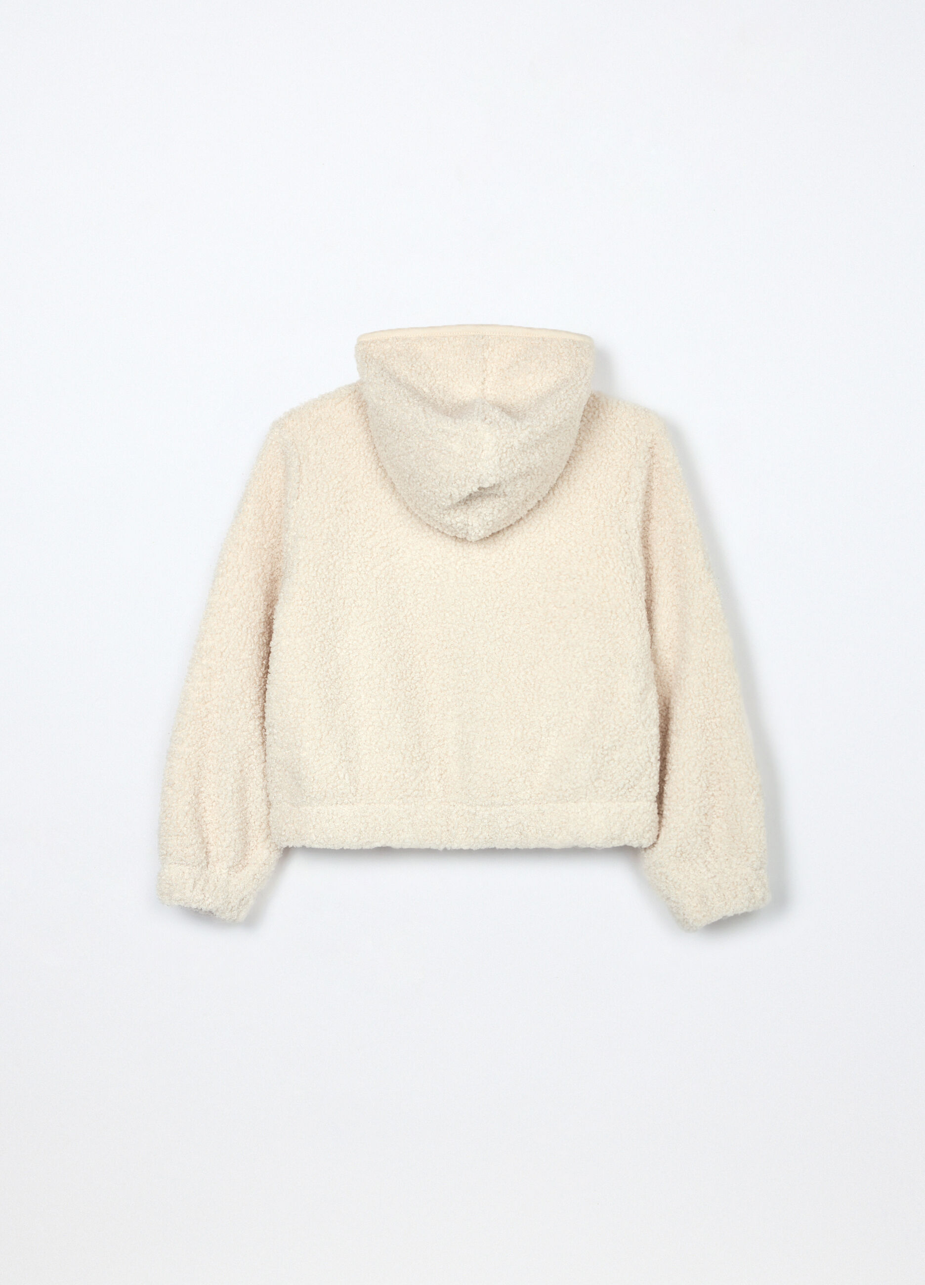 Felpa in sherpa con cappuccio bambina_1