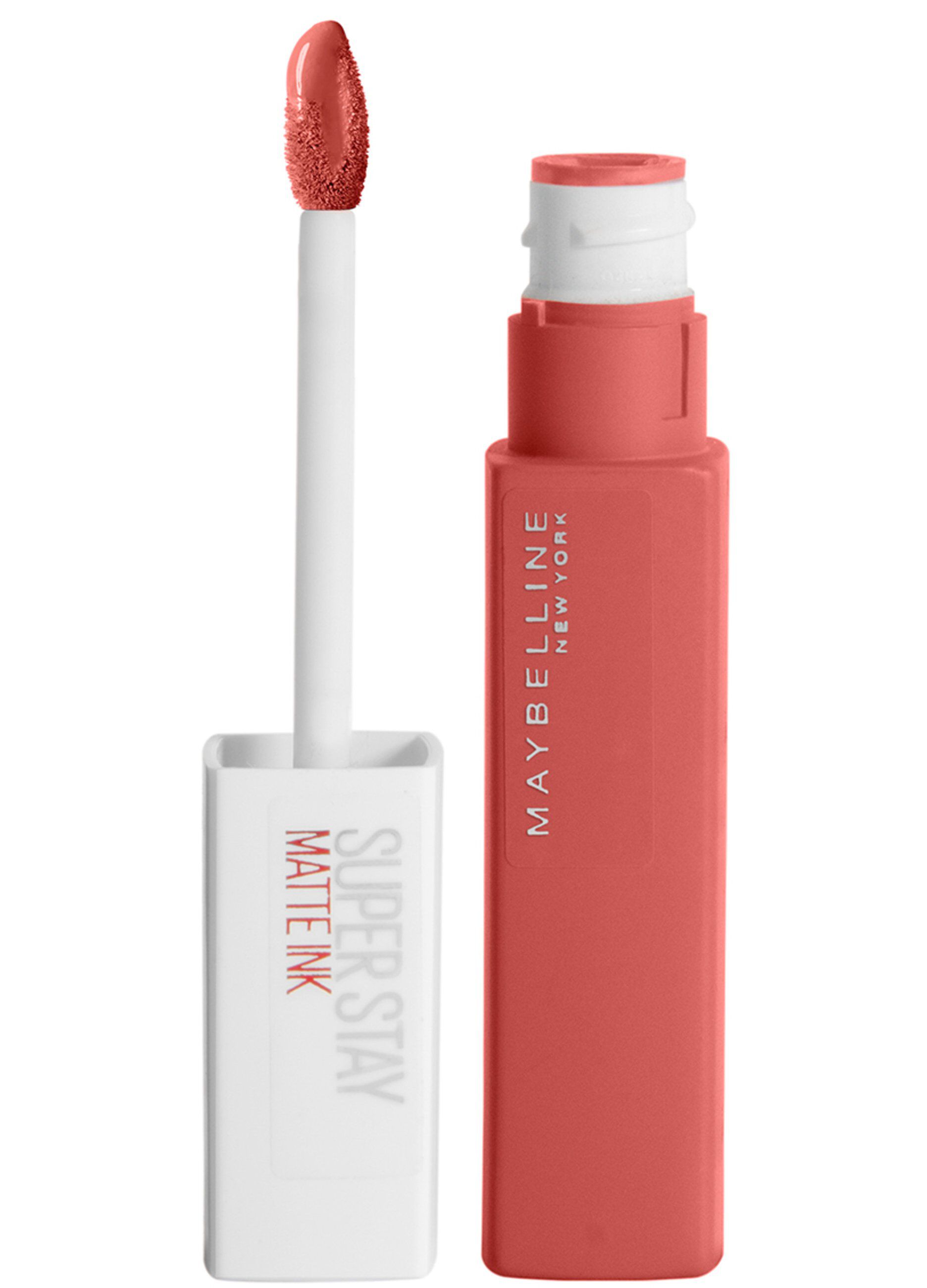 Maybelline New York Tinta Labbra SuperStay Matte Ink, Rossetto Matte Liquido a Lunga Tenuta, Self-starter (130), 5 ml._0