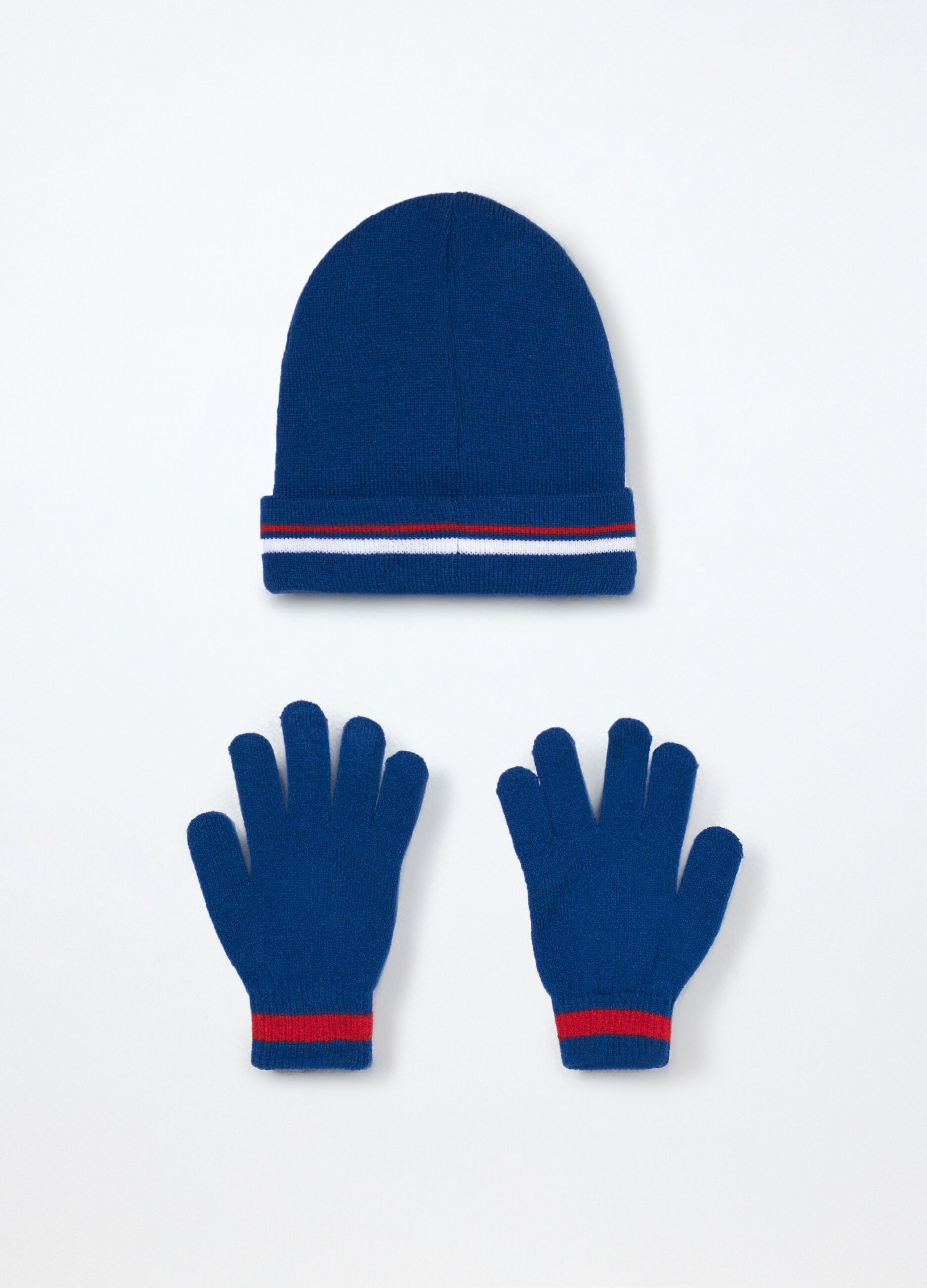 Set Sonic berretto + guanti tricot_1