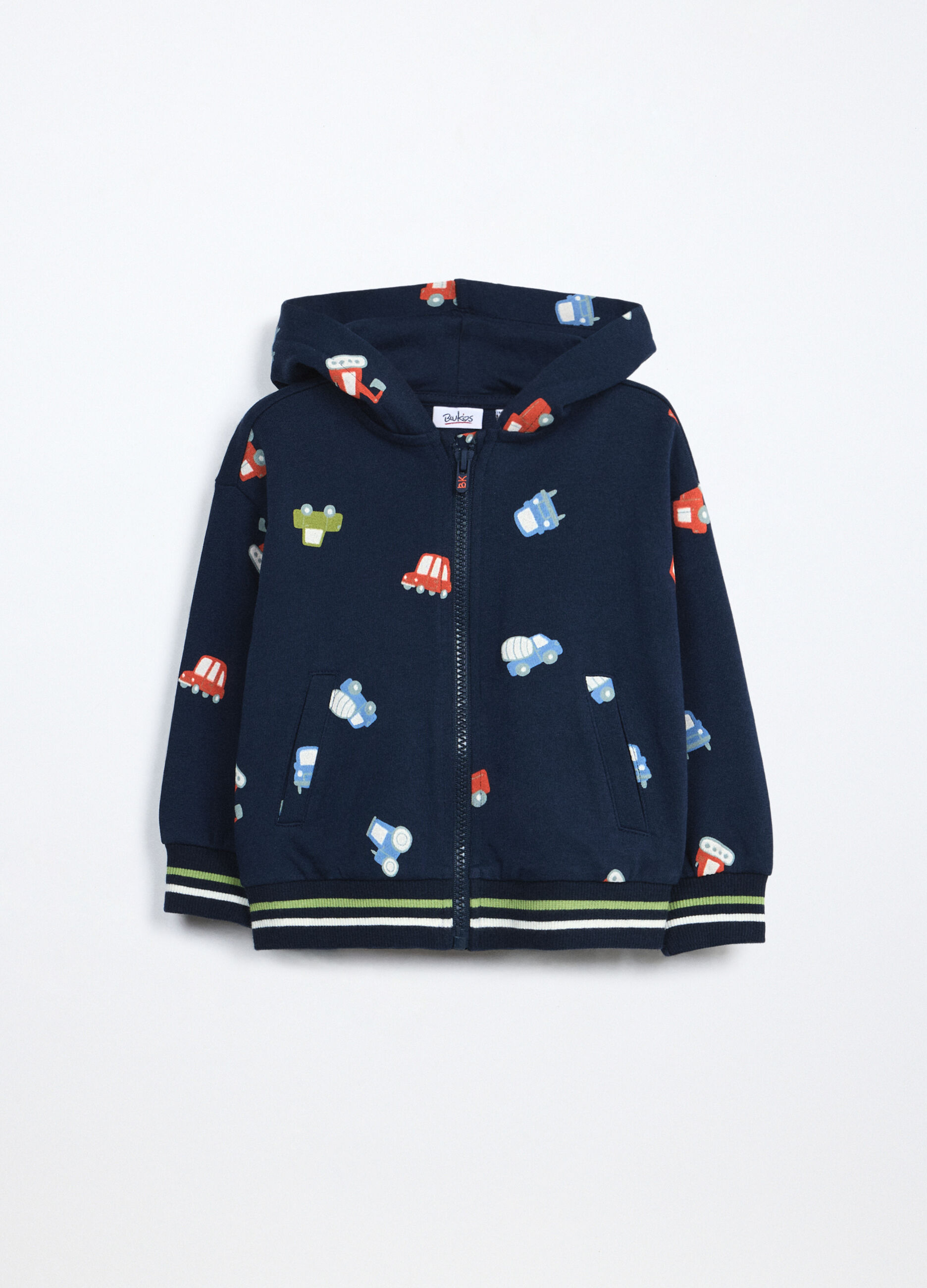 Felpa con cappuccio in french terry di puro cotone neonato_0