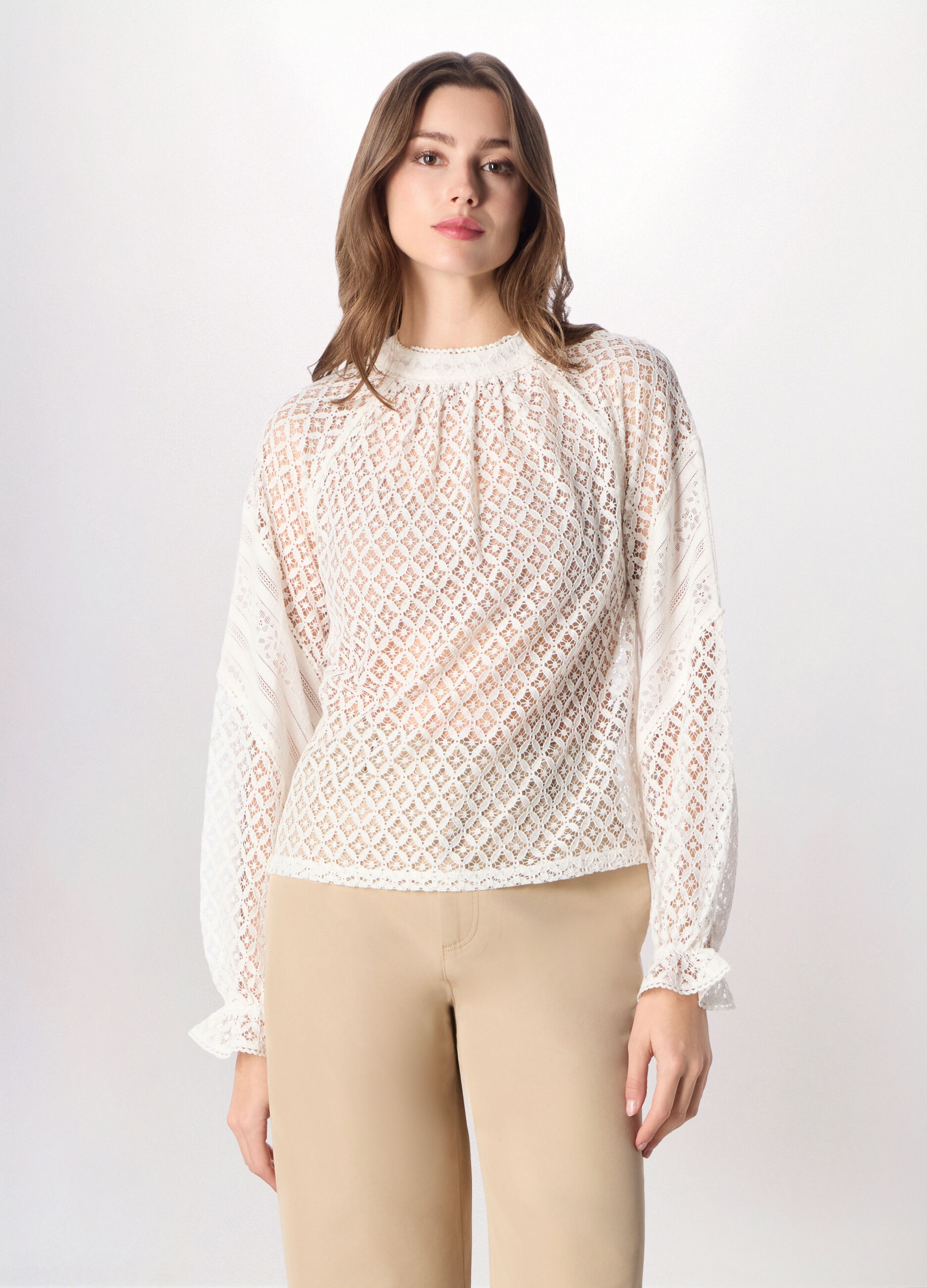 Blusa in pizzo donna_0