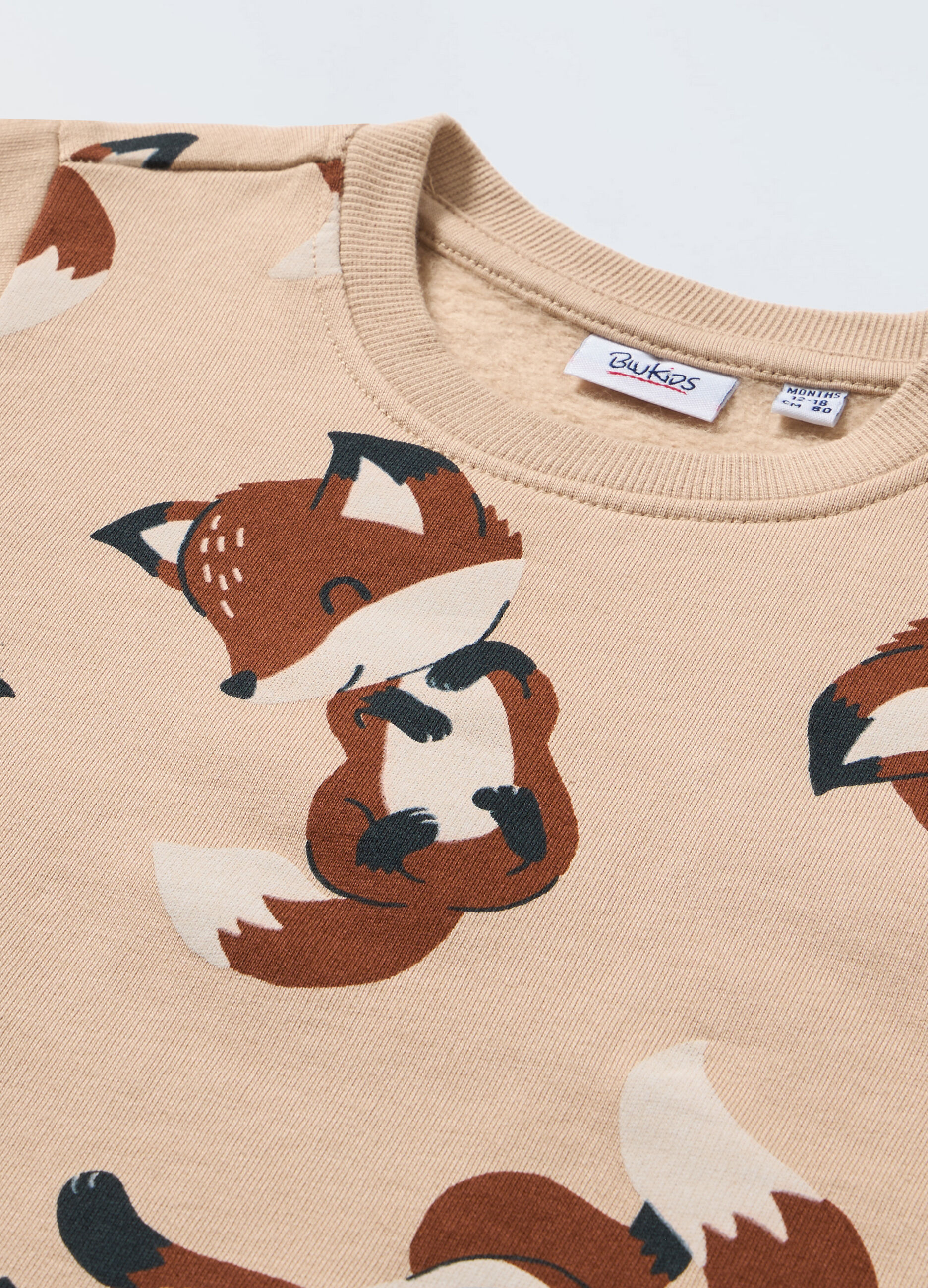 Felpa girocollo in puro cotone neonato_1