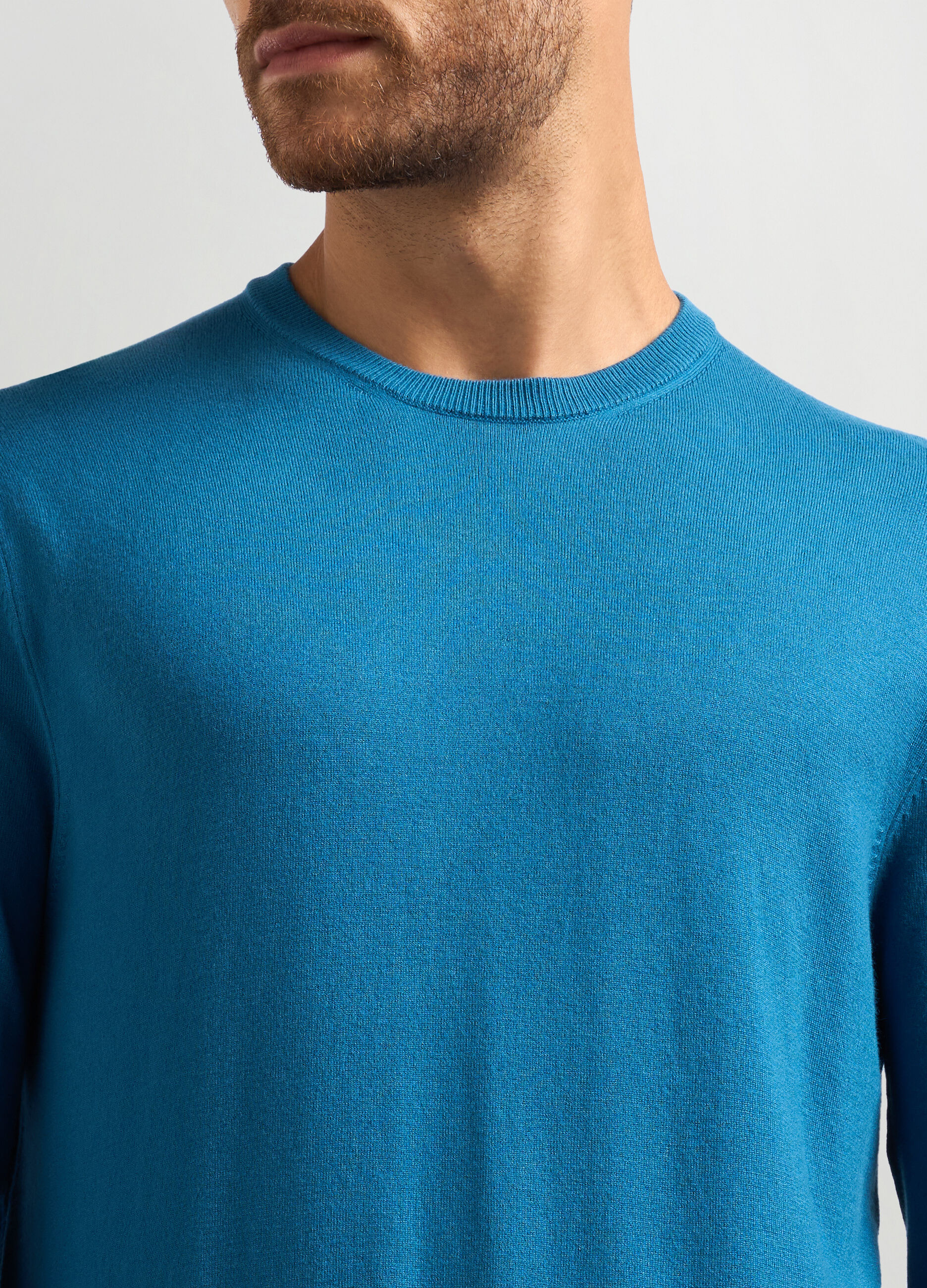 Maglione girocollo maglia rasata uomo_2