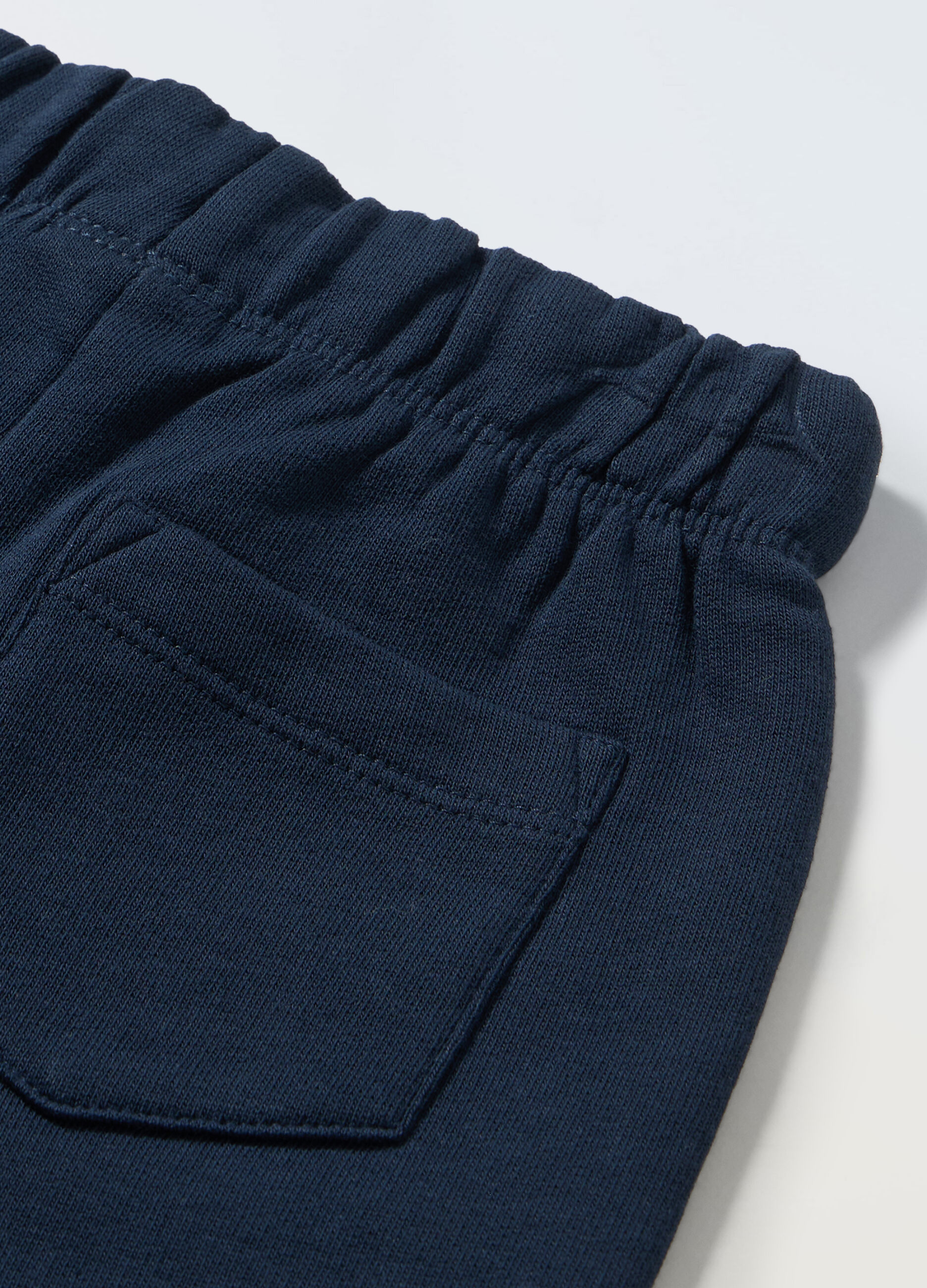 Jogger in puro cotone fleece neonato_1