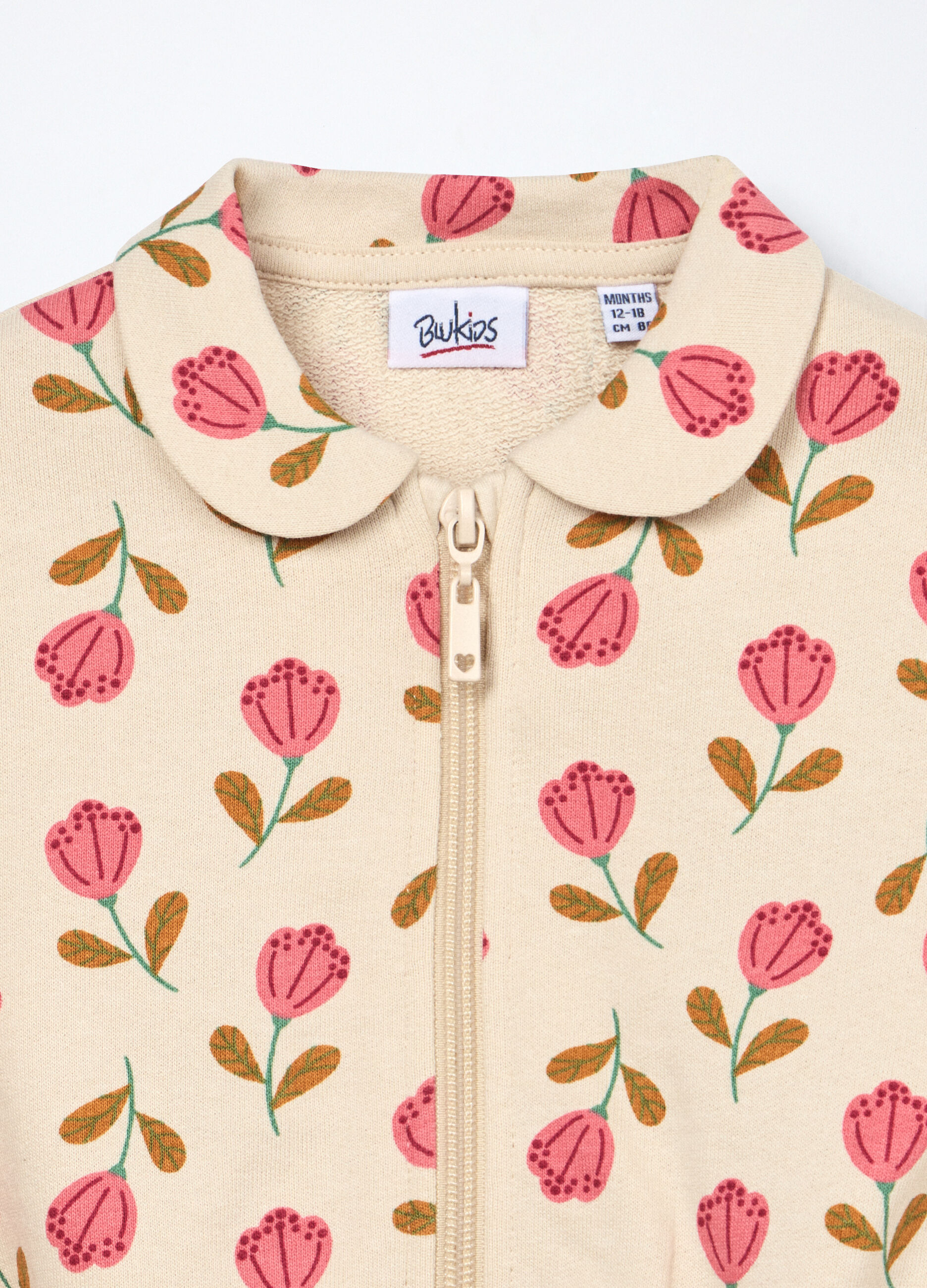 Felpa in french terry di puro cotone neonata_2