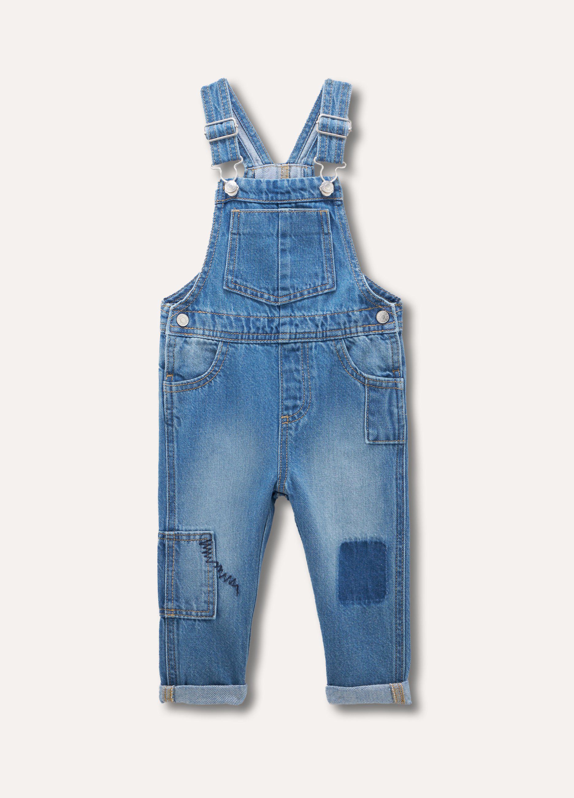 Salopette in denim neonato_0