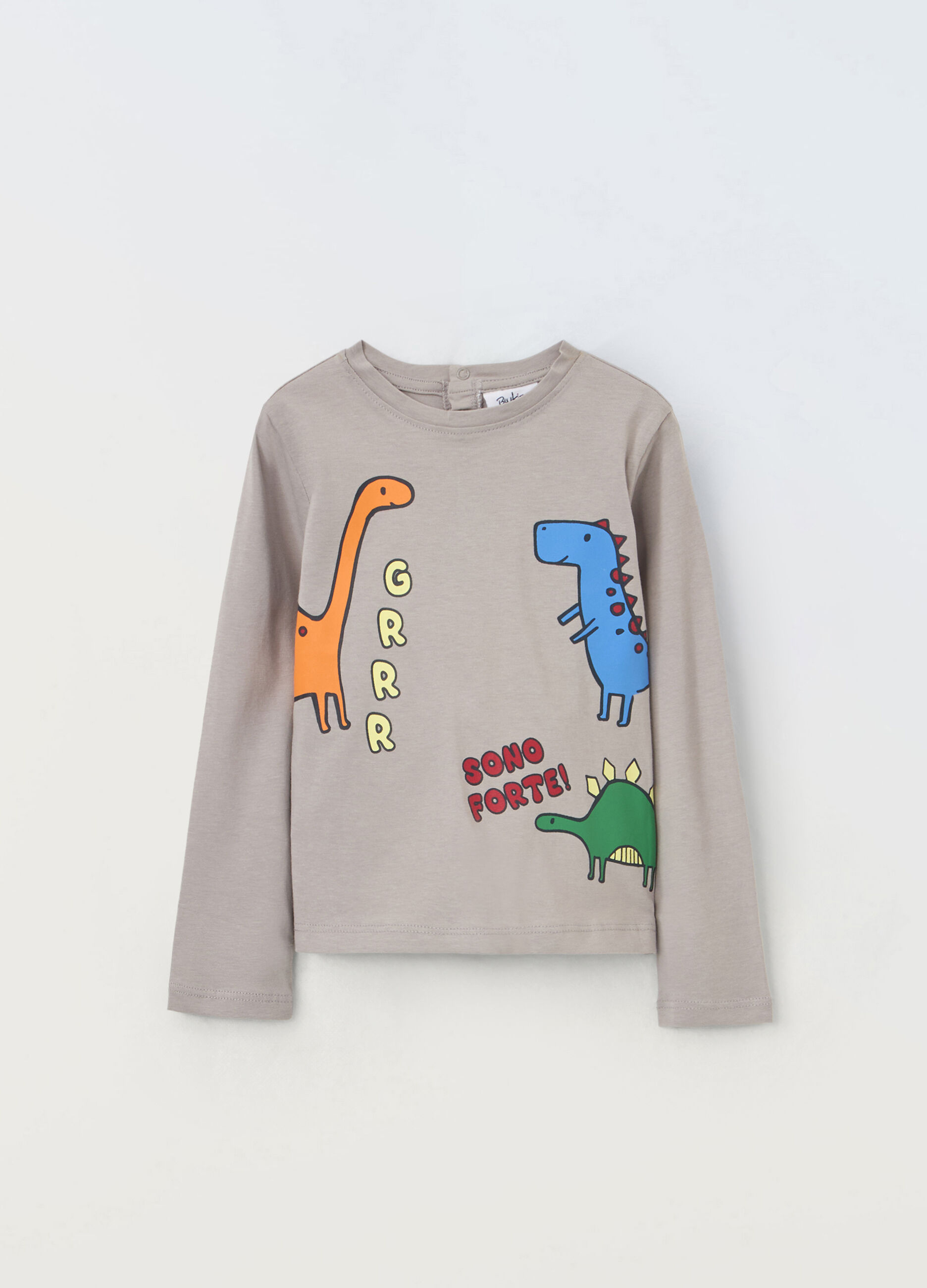 T-shirt in puro cotone a maniche lunghe neonato_0