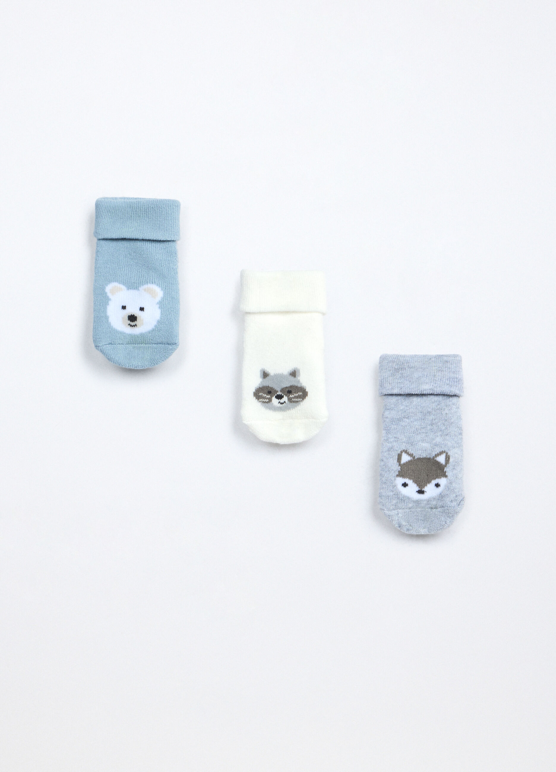 Pack 3 calzini in spugna di misto cotone neonato_1