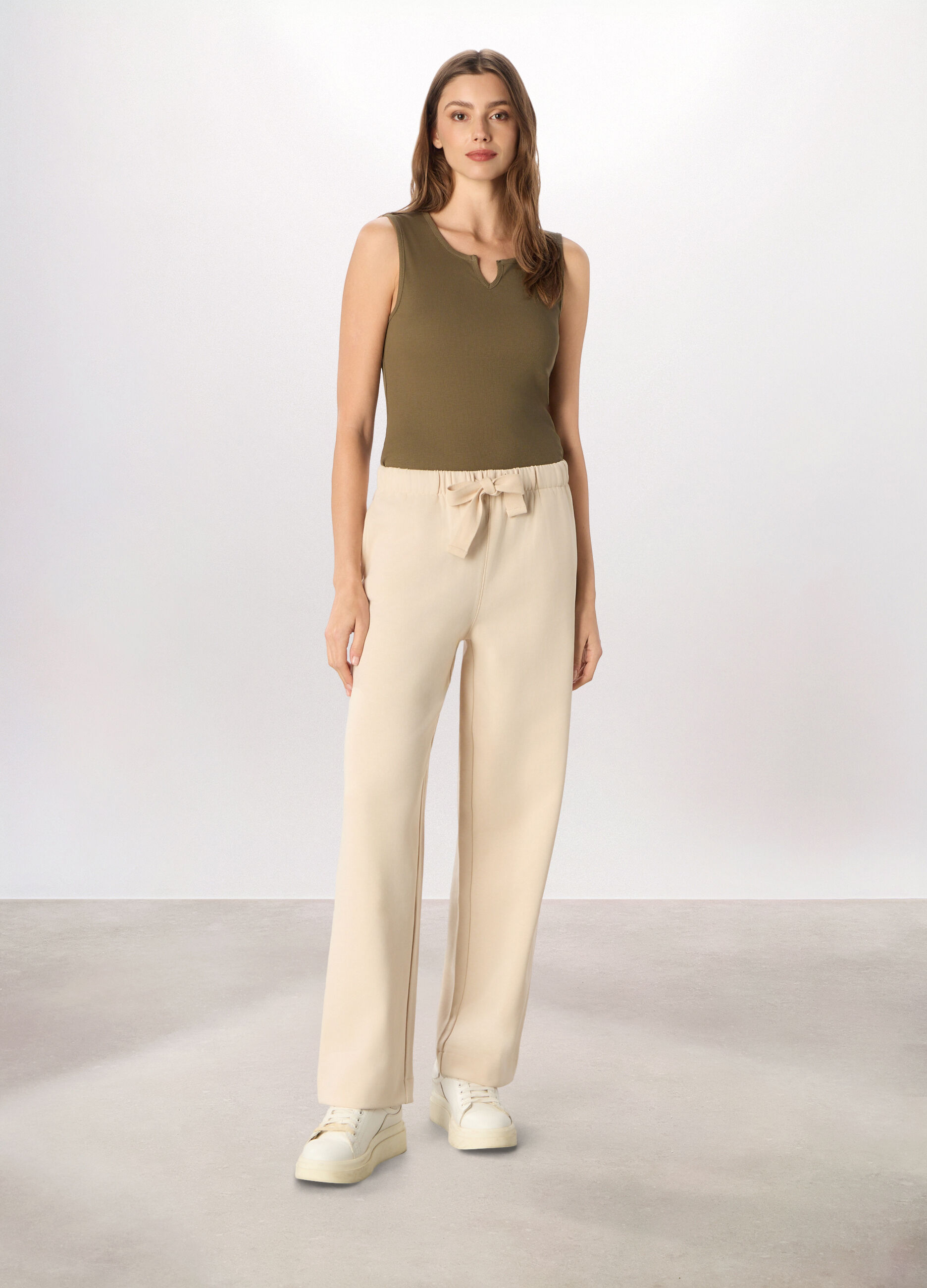 Jogger in misto cotone fleece Holistic fitness donna_0