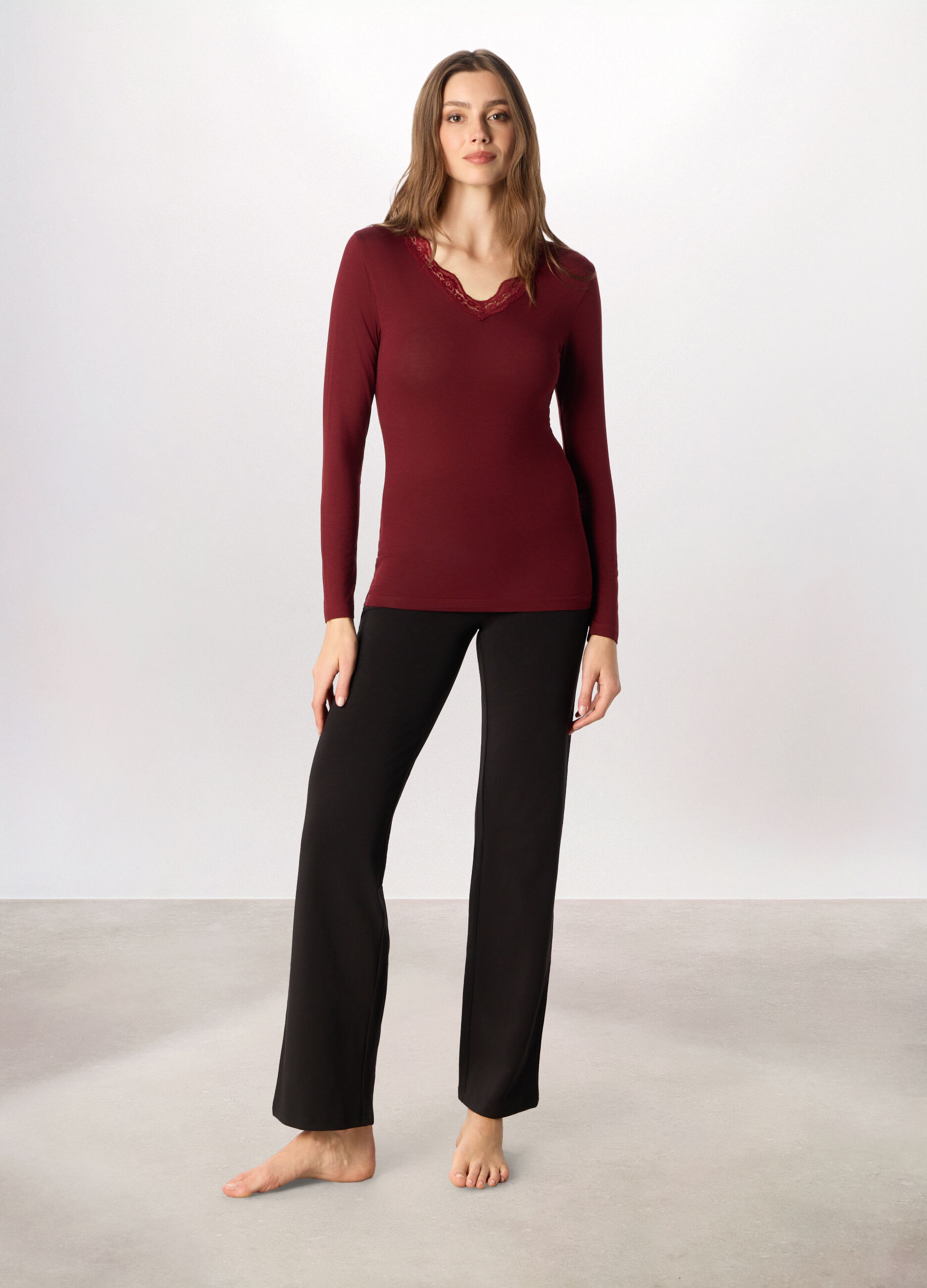 Maglietta intima in jersey di viscosa stretch donna_0