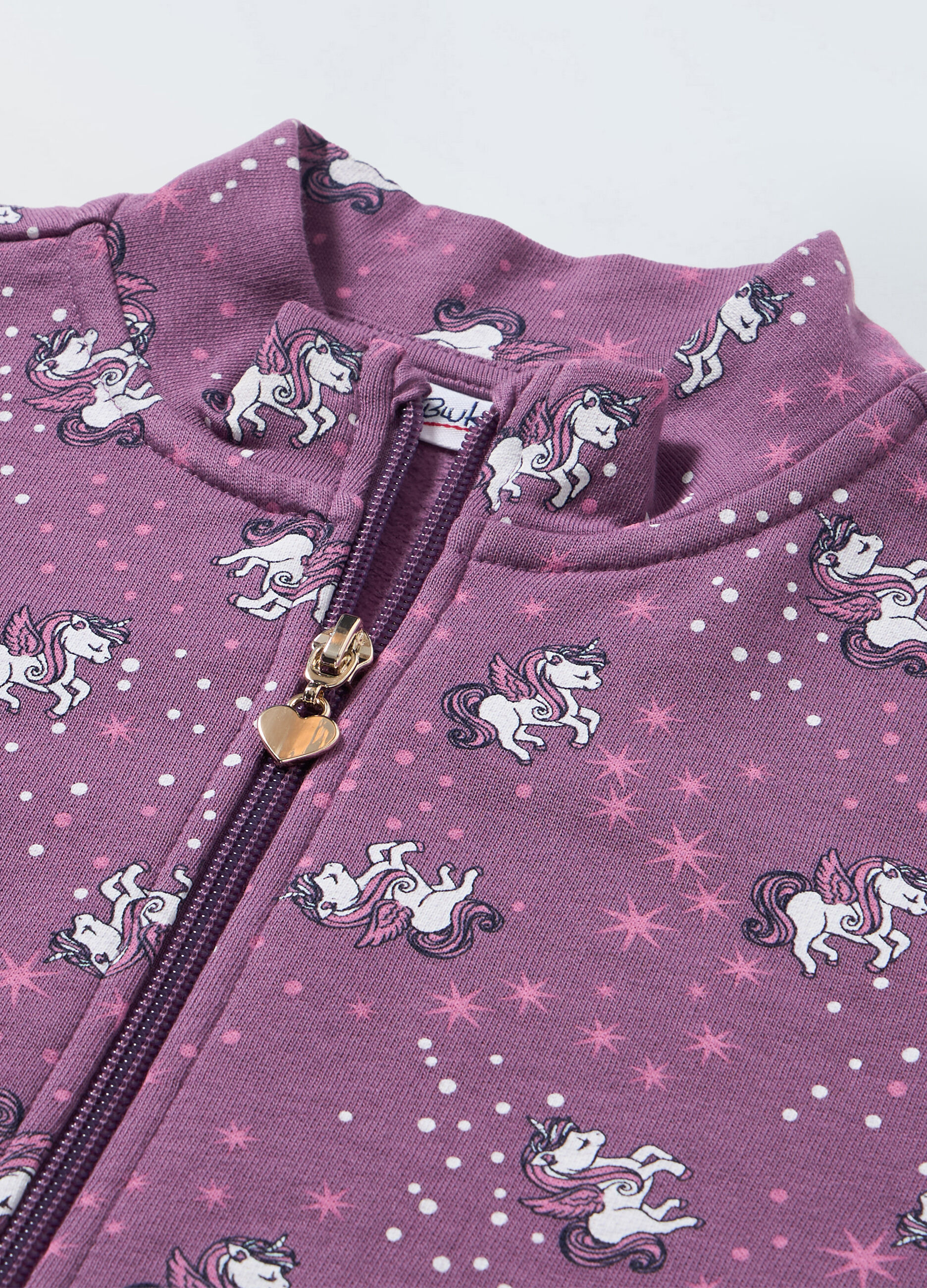 Felpa full zip con stampa bambina_1