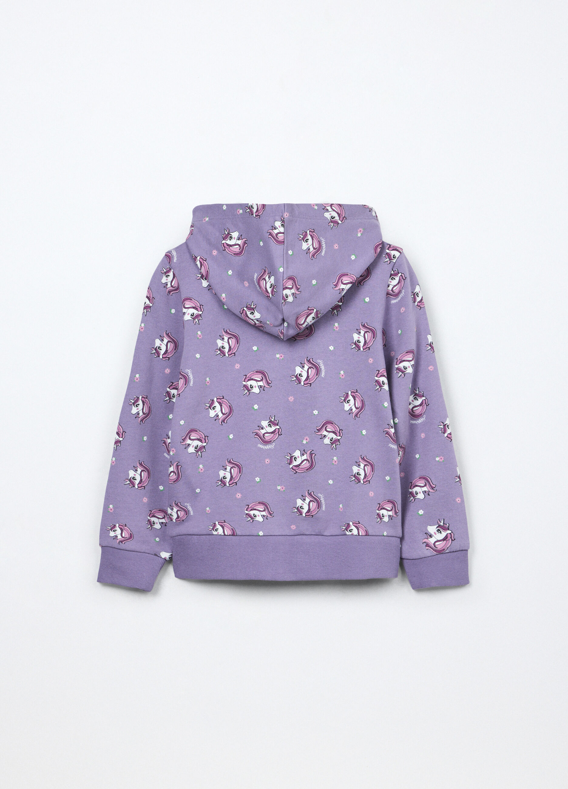 Felpa con cappuccio in puro cotone bambina_1