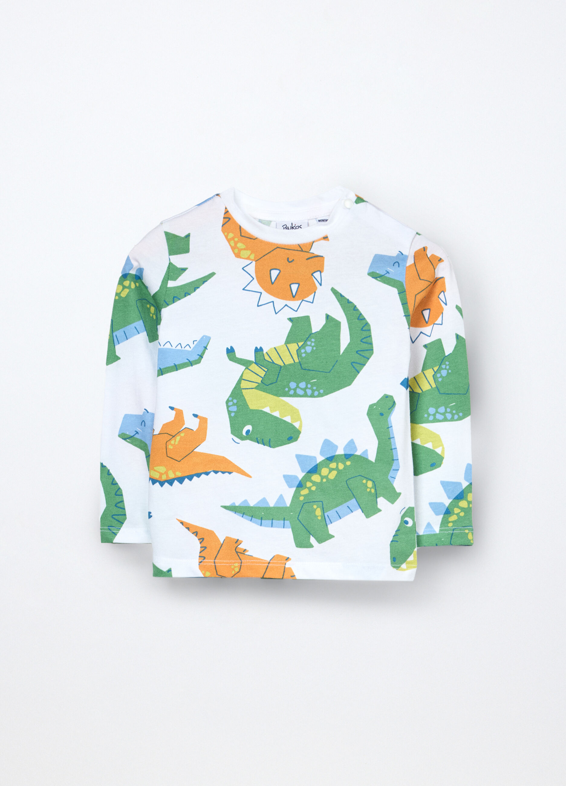 T-shirt in jersey di puro cotone neonato_0