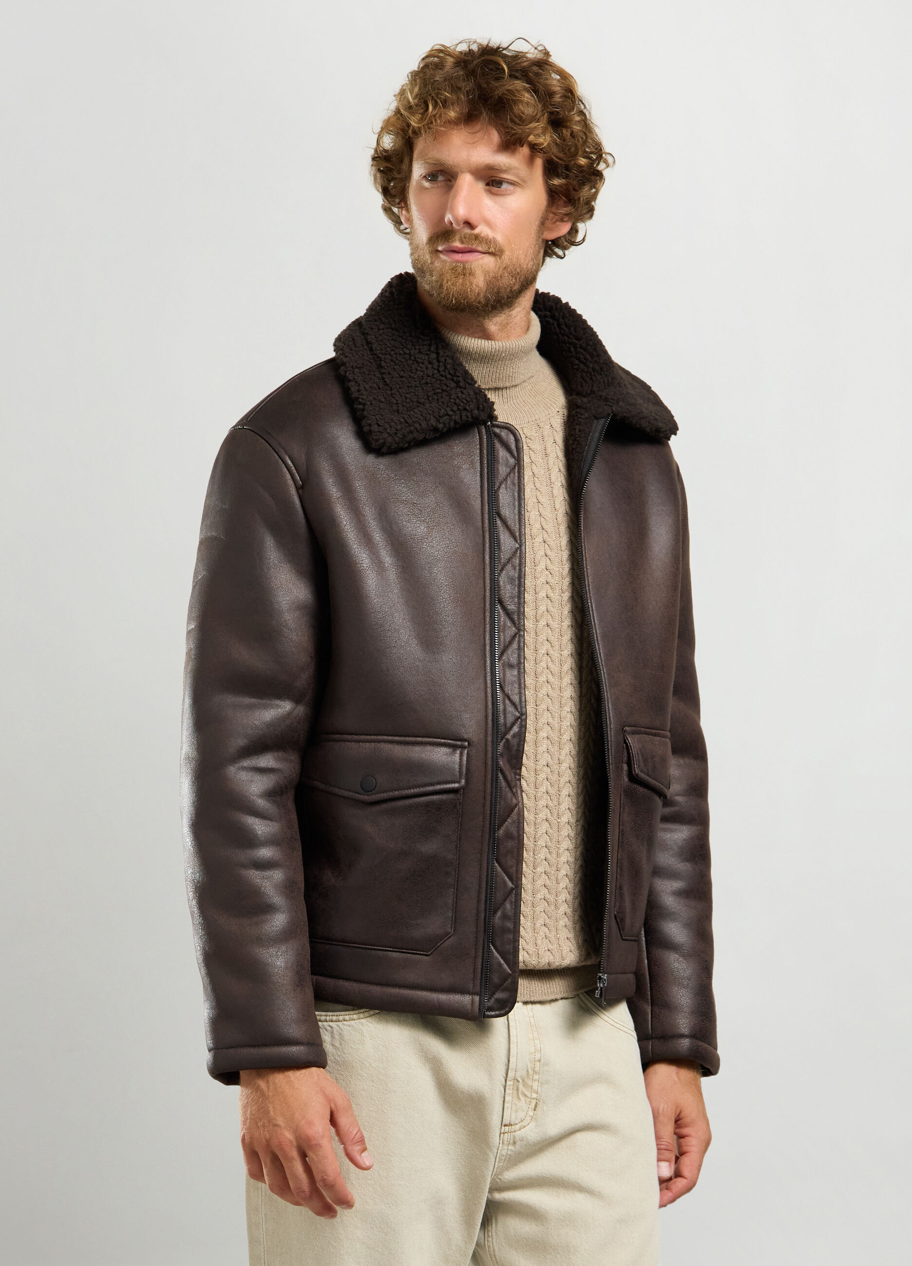 Eco montone full zip uomo_0