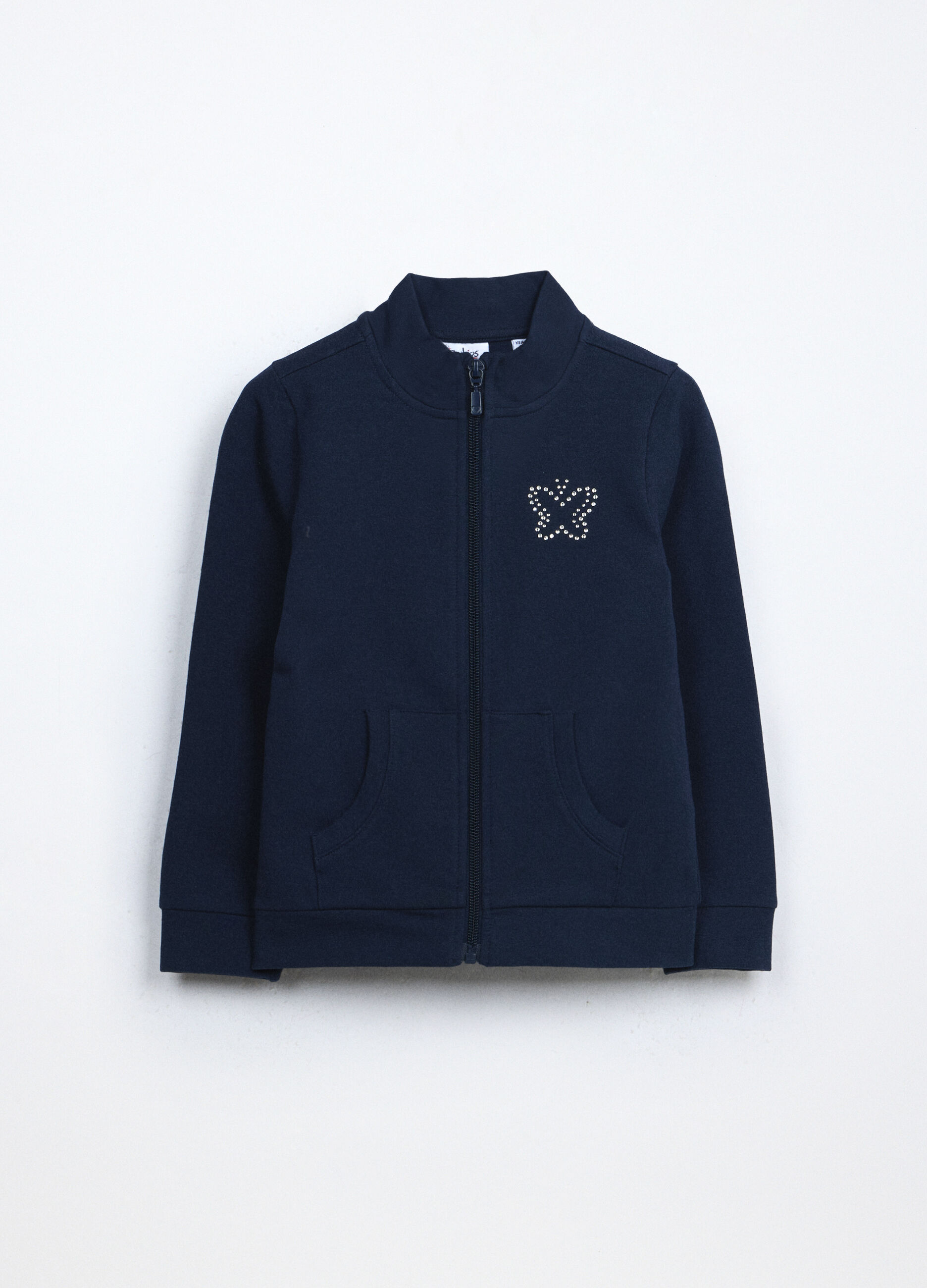 Felpa in french terry di cotone stretch bambina_0