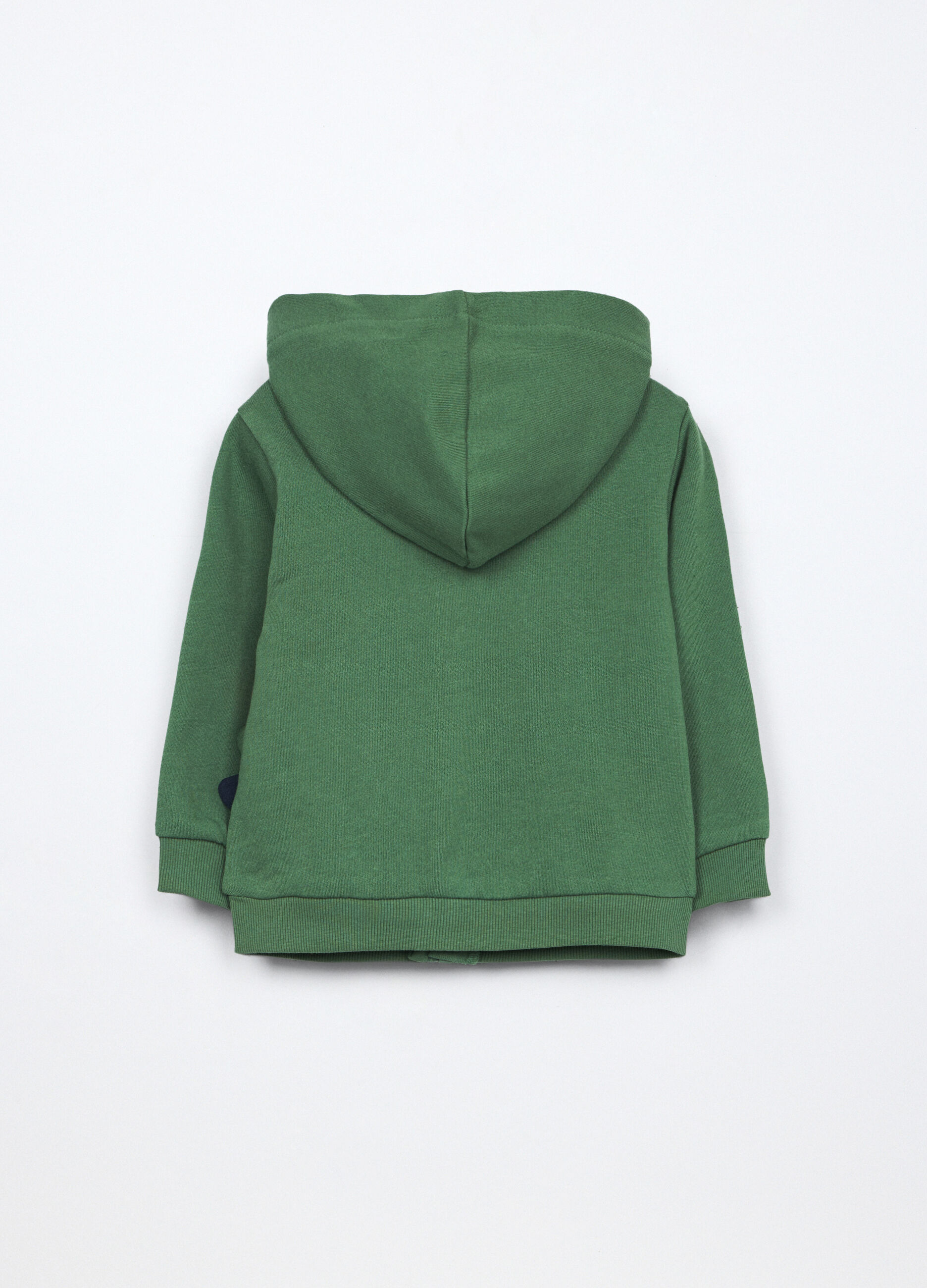 Felpa con cappuccio in french terry di puro cotone neonato_1