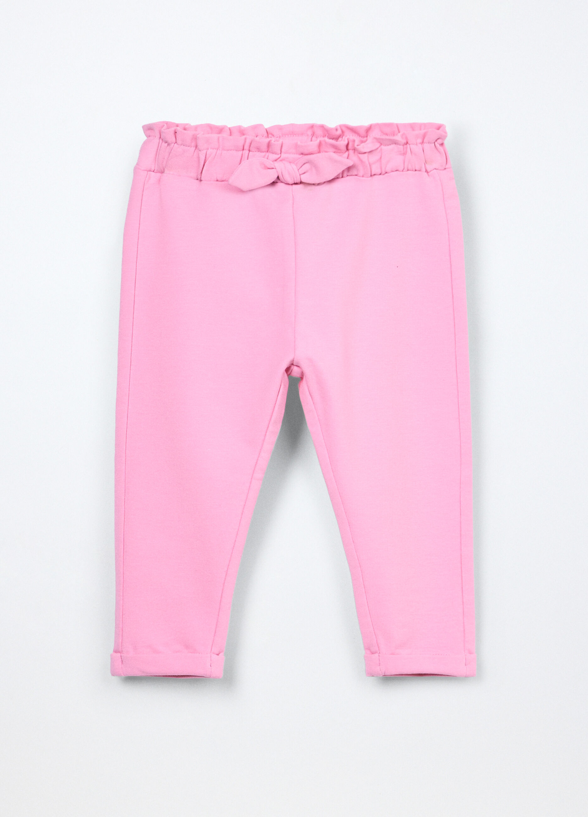 Jogger in french terry di cotone stretch neonata_0