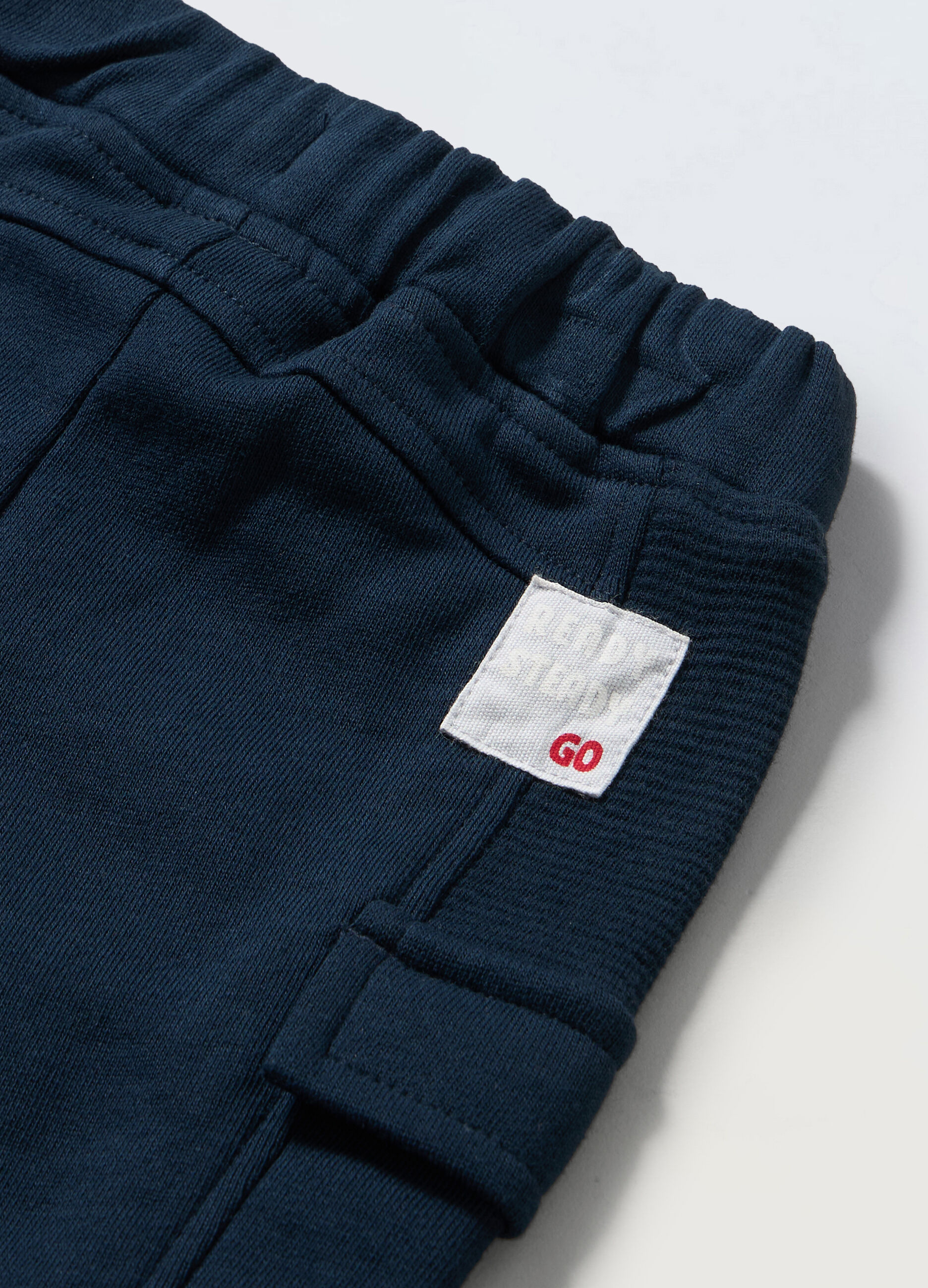 Jogger cargo in french terry di misto cotone neonato_1