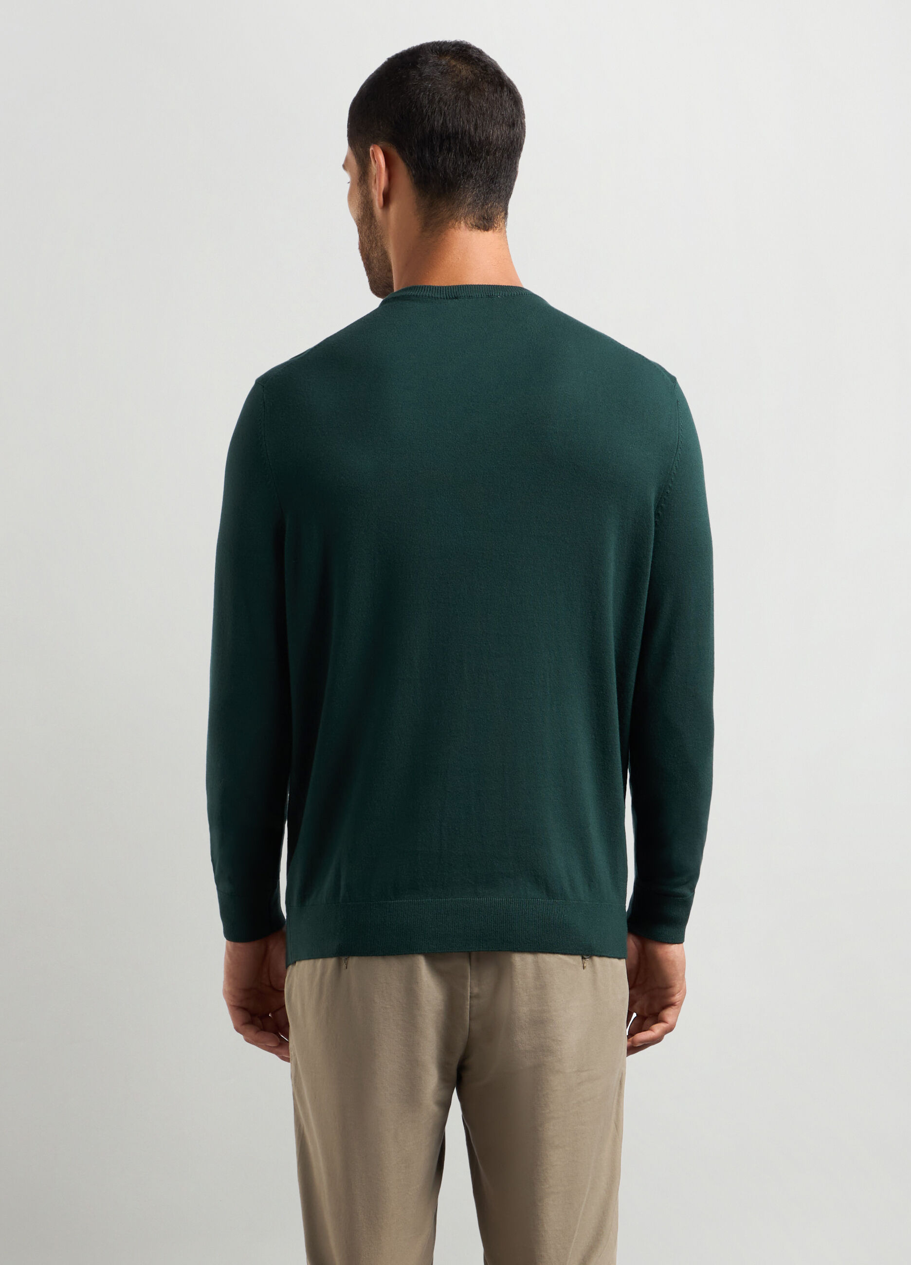 Maglione girocollo maglia rasata uomo_1