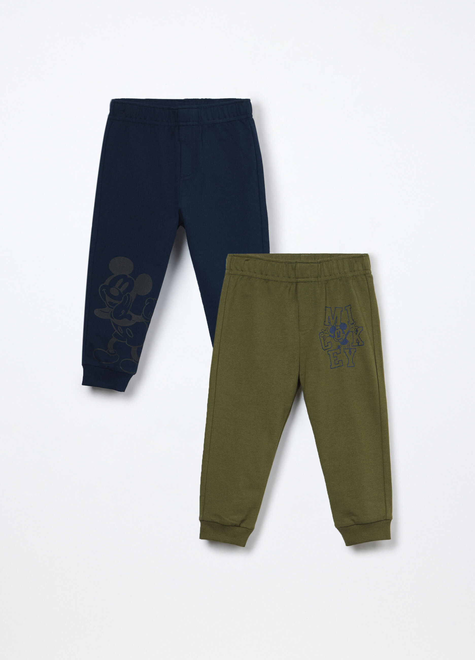 Pack 2 jogger in french terry di puro cotone neonato_0