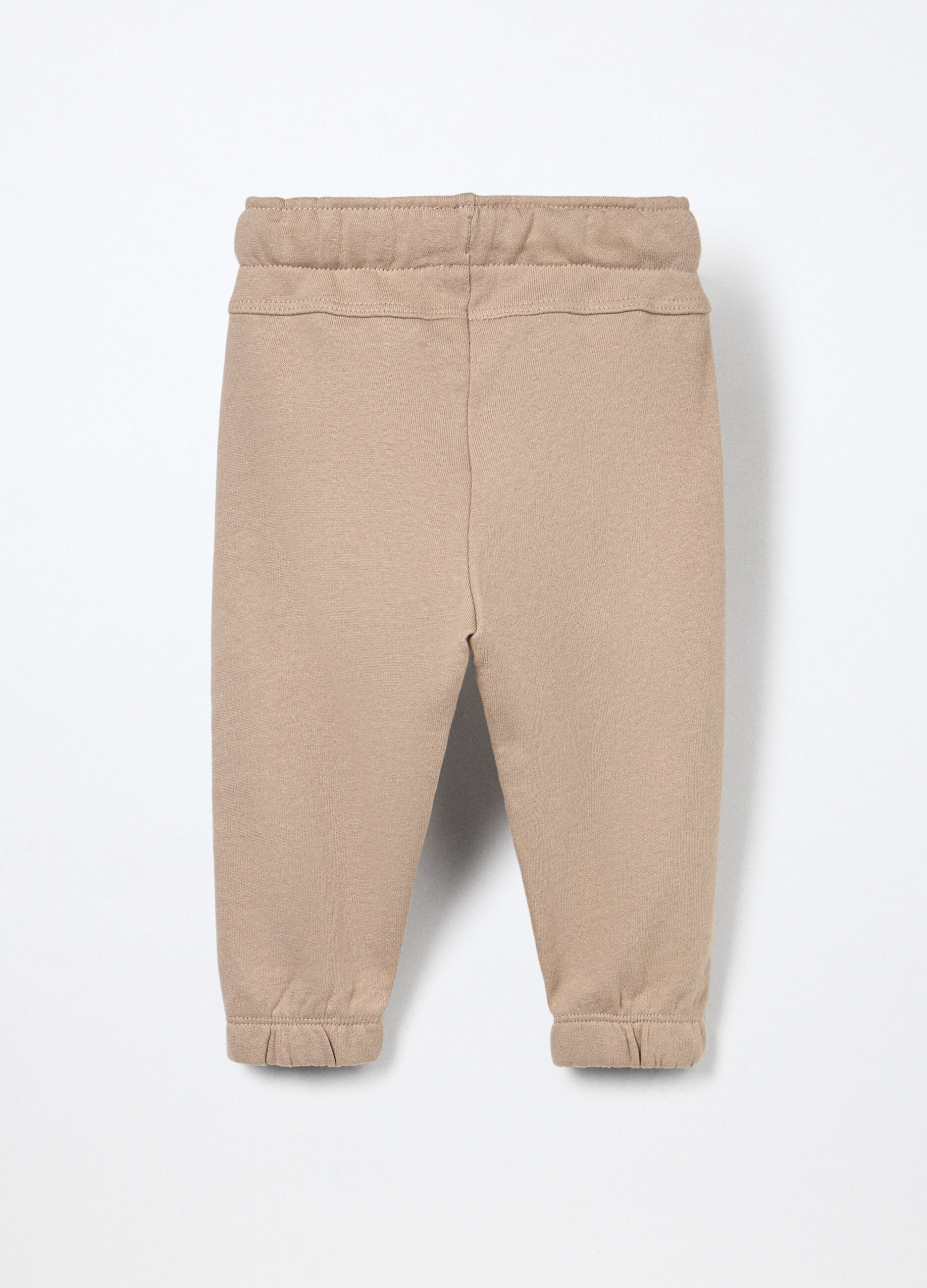 Jogger in french terry di puro cotone neonato_1