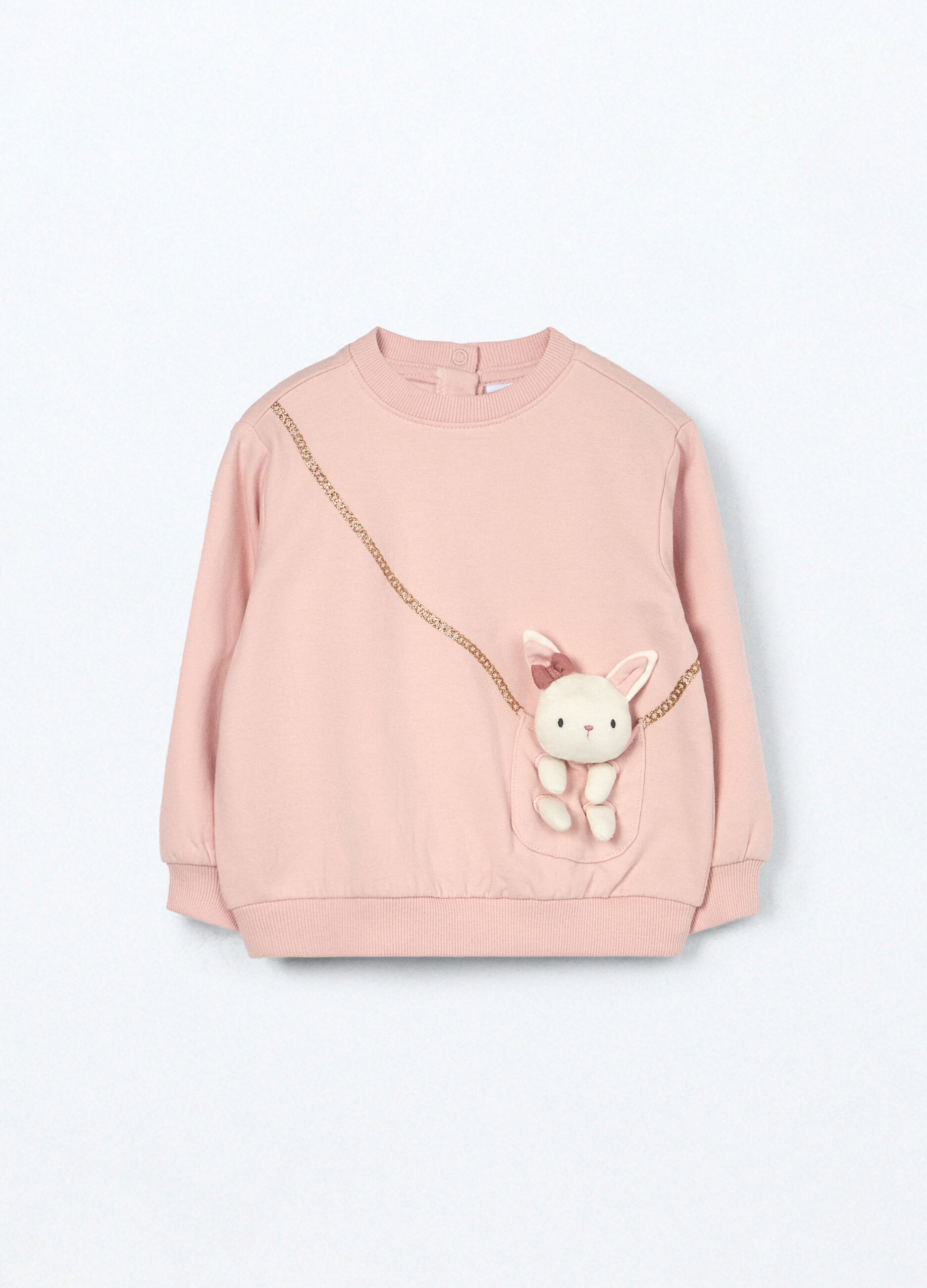 Felpa in cotone fleece stretch neonata_0