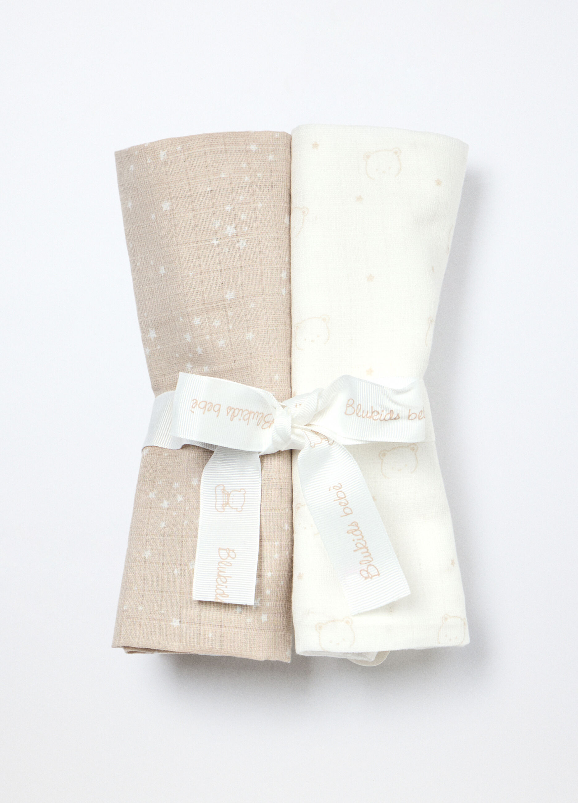 Pack 2 mussole in puro cotone _0