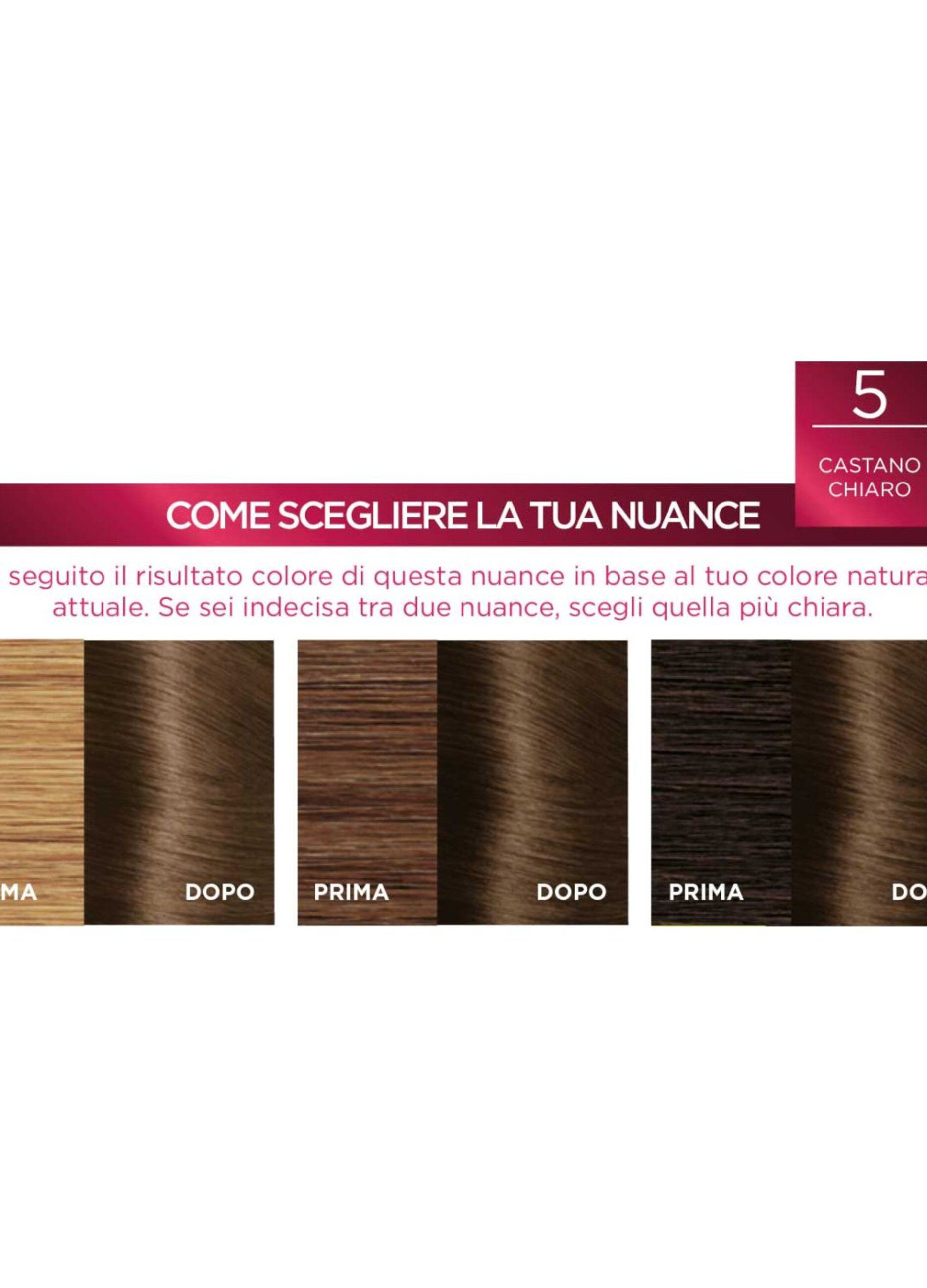 L'Oréal Paris Tinta Capelli Excellence, Copre i capelli bianchi, colore ricco, luminoso e a lunga durata, 5 Castano Chiaro._3