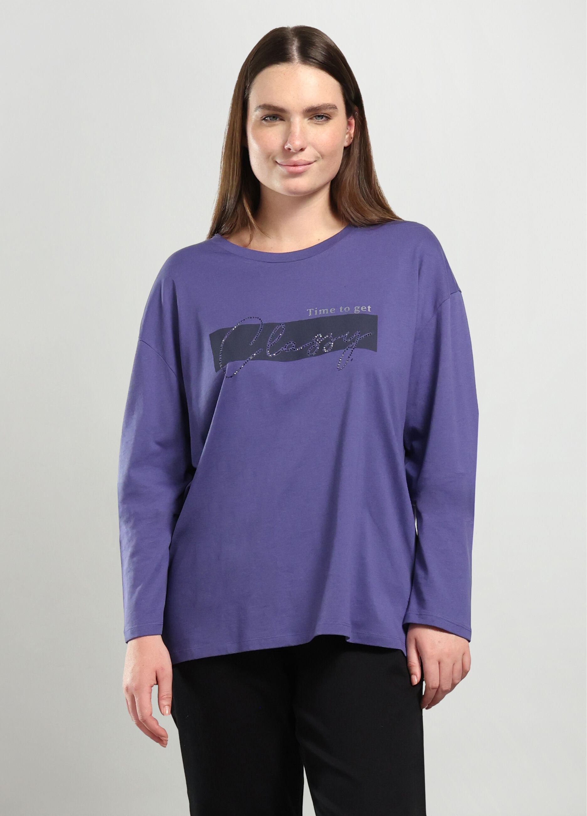 T-shirt in puro cotone donna curvy_0