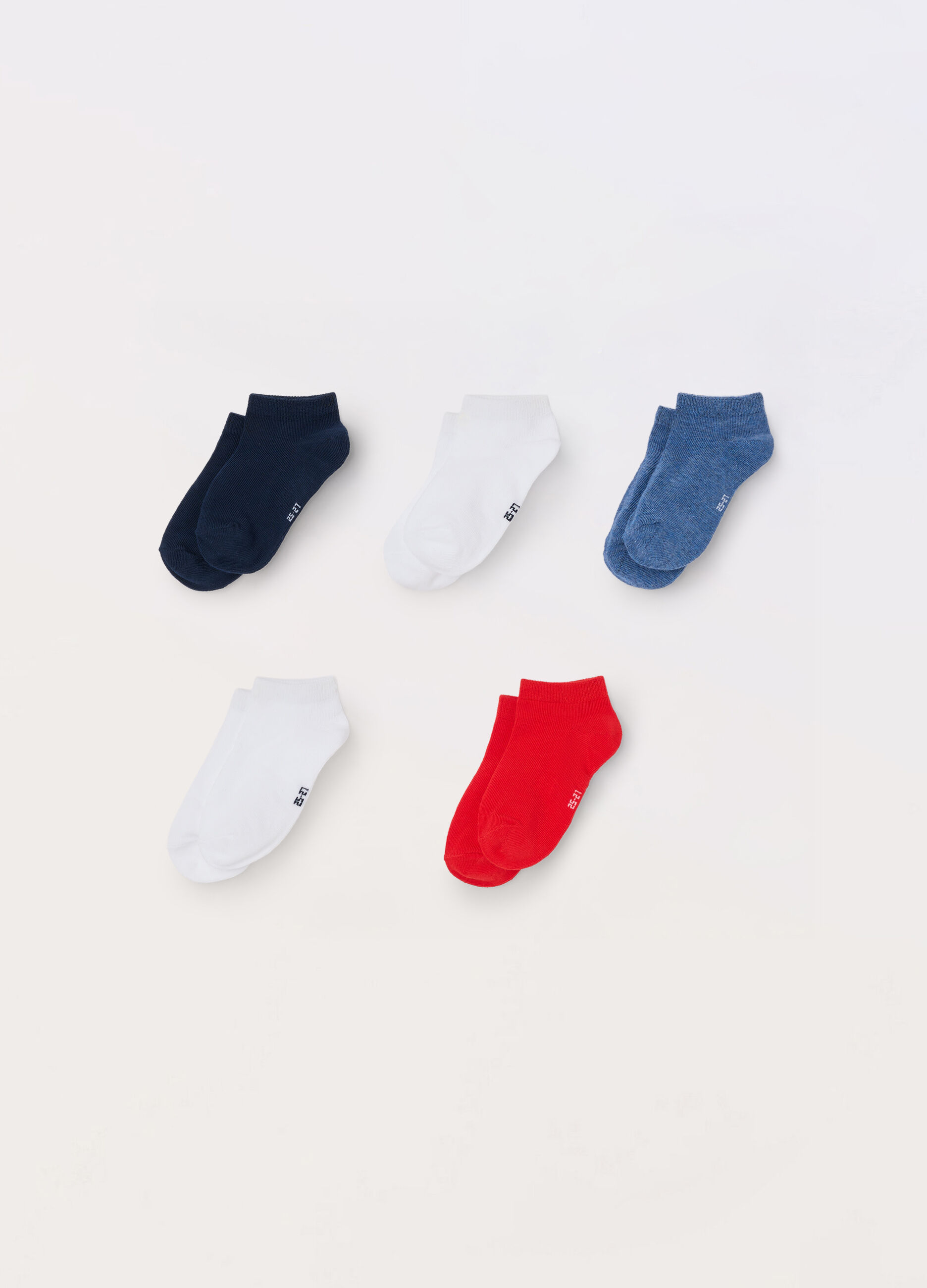 Pack 5 calze corte misto cotone _0